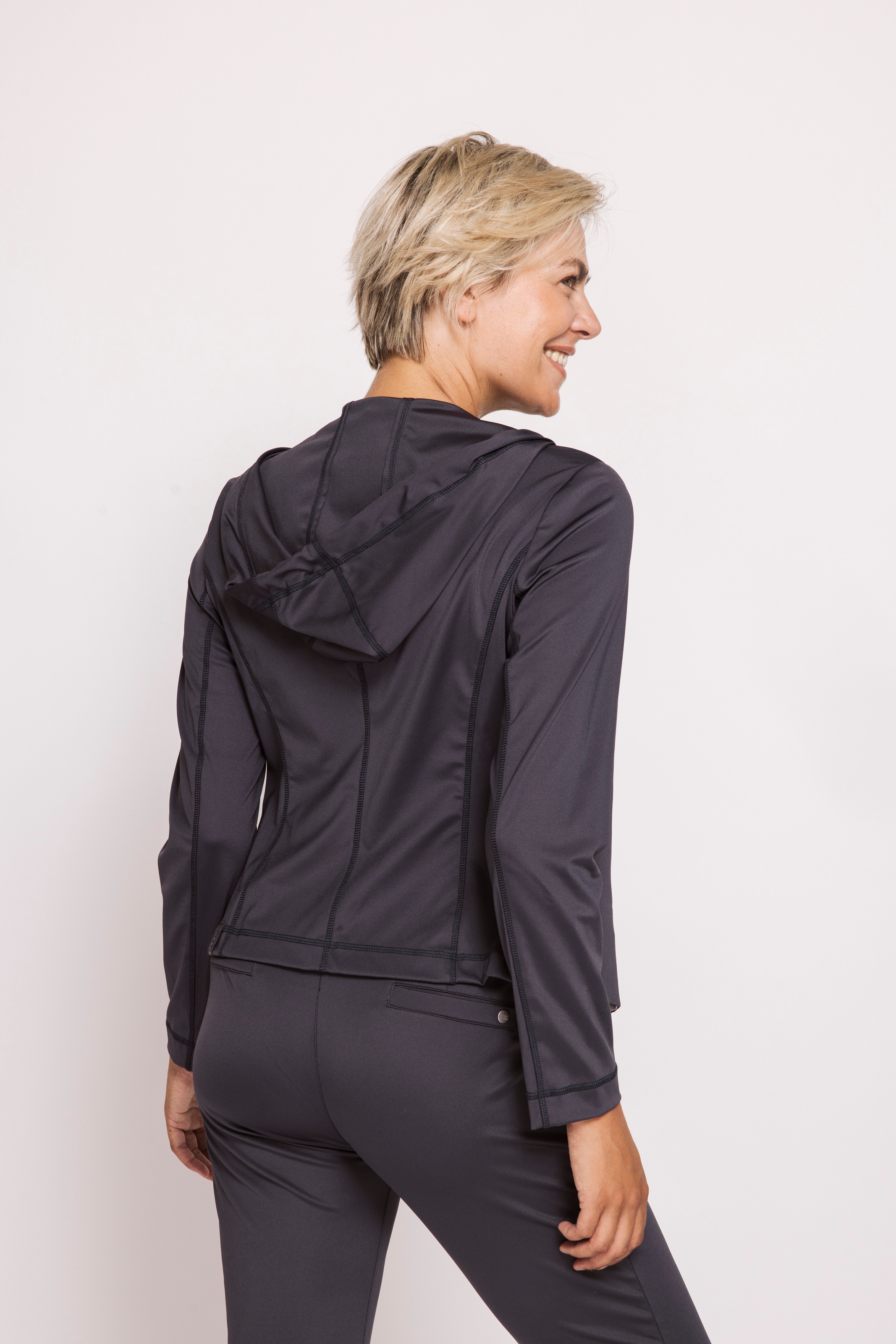 Thumbnail - Zhrill Kurzblazer "ZHDARCIA Blazer mit Kapuze" mit Reverskragen/Kordelzug und Kapuze