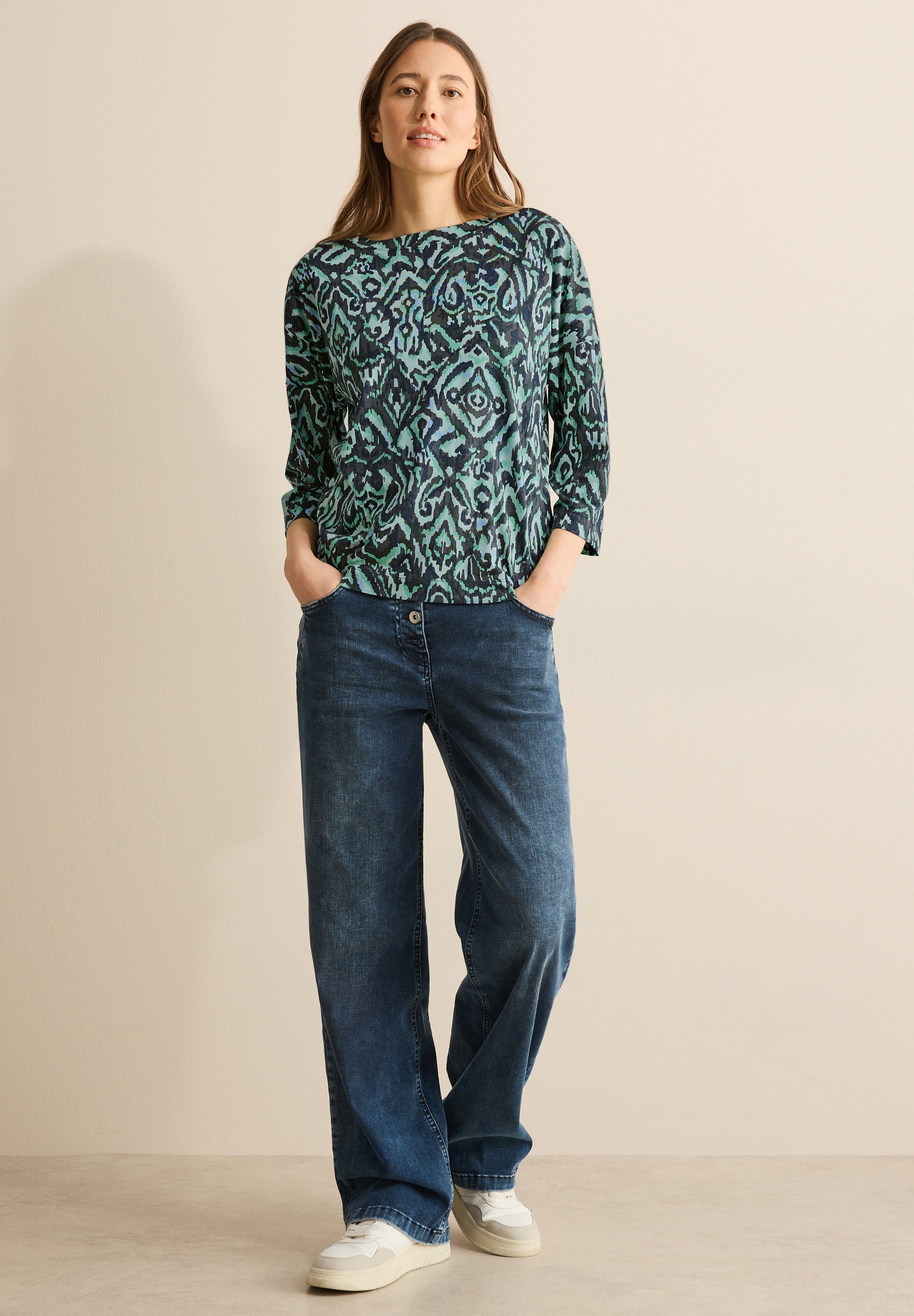 Cecil 3/4-Arm-Shirt, mit 3/4 Ärmeln