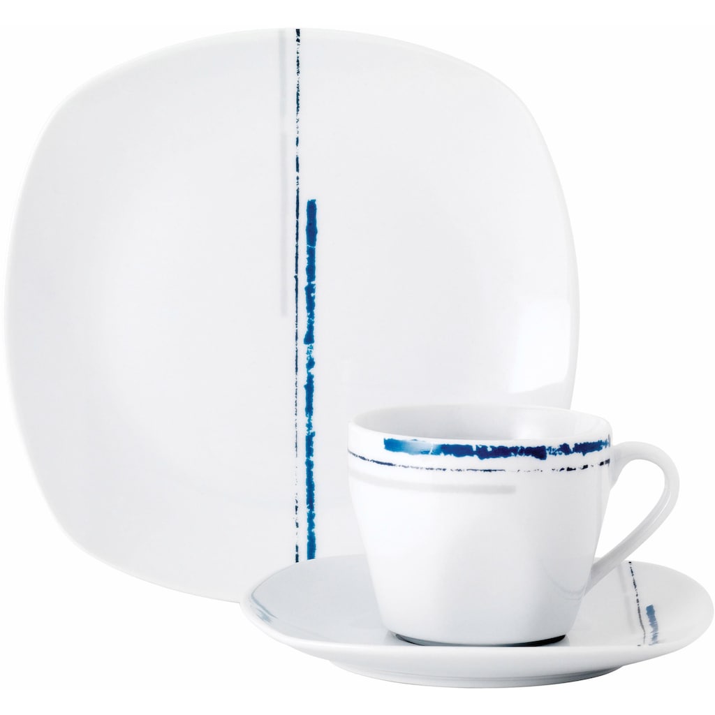 van Well Kaffeeservice »LAREDO BLUE«, (Set, 18 tlg.), Spülmaschinengeeignet