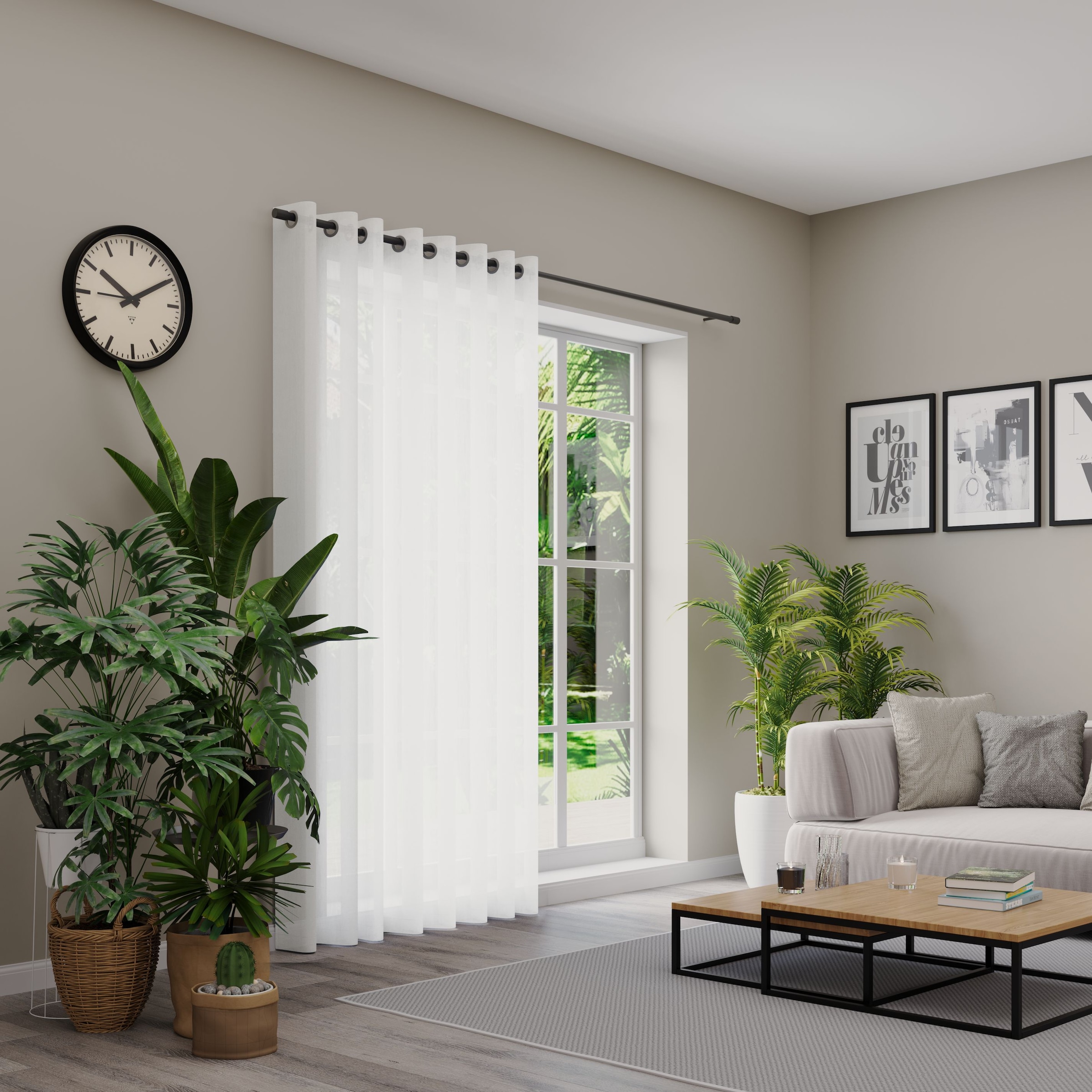 Neutex for you Vorhang "Kiss" Ösen 1 Stk. tlg. Ösenschal mit Metallösen, Br günstig online kaufen