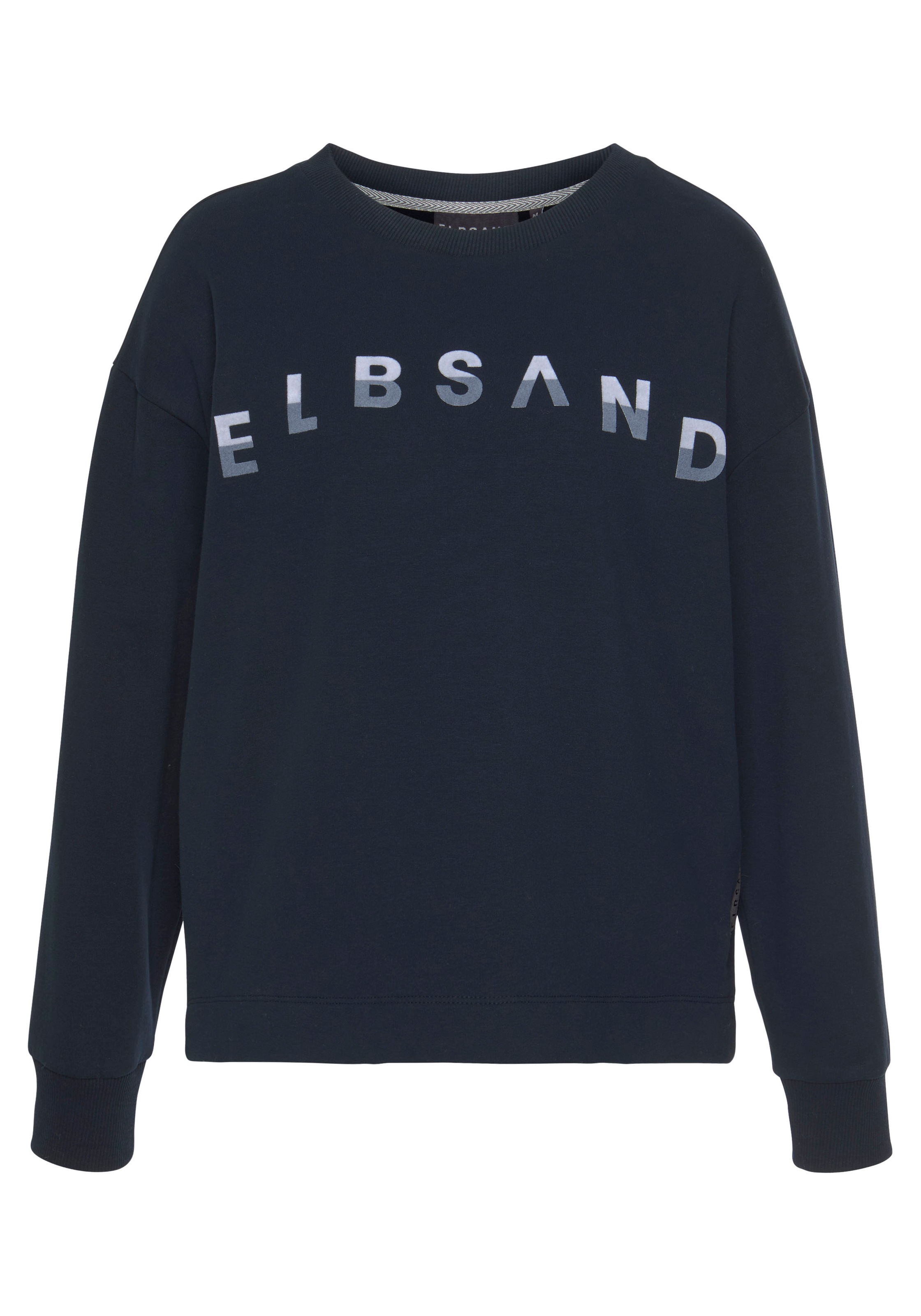 Elbsand Sweatshirt "Sontje", mit Flockprint vorne, sportlich-casual günstig online kaufen