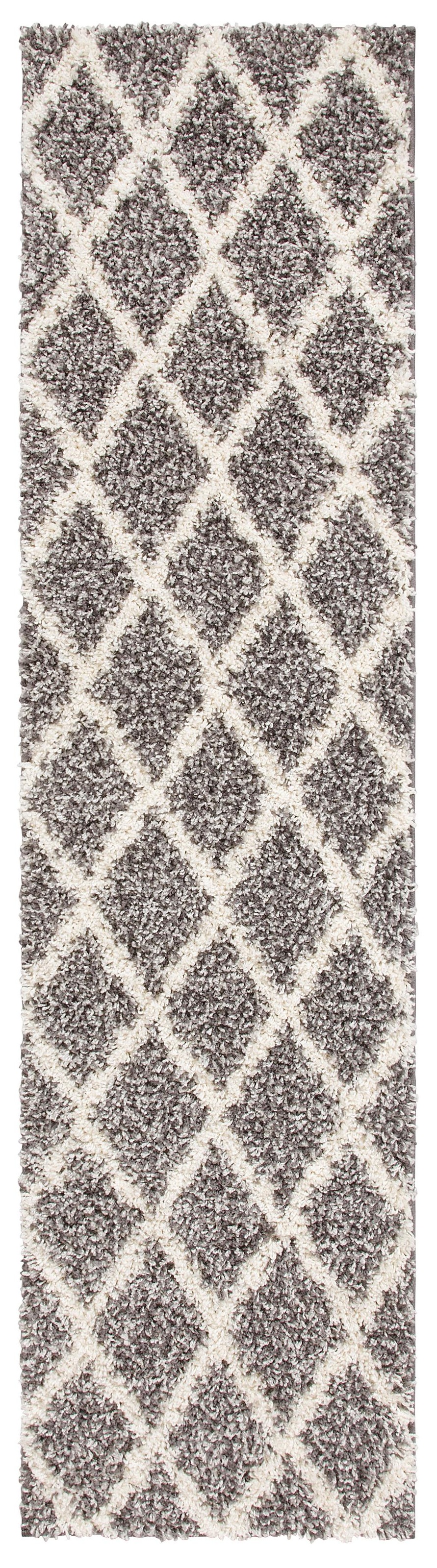 my home Hochflor-Läufer »Linz«, rechteckig, 31 mm Höhe, Läufer, Rauten Design, Hochflor, gewebt, Brücke