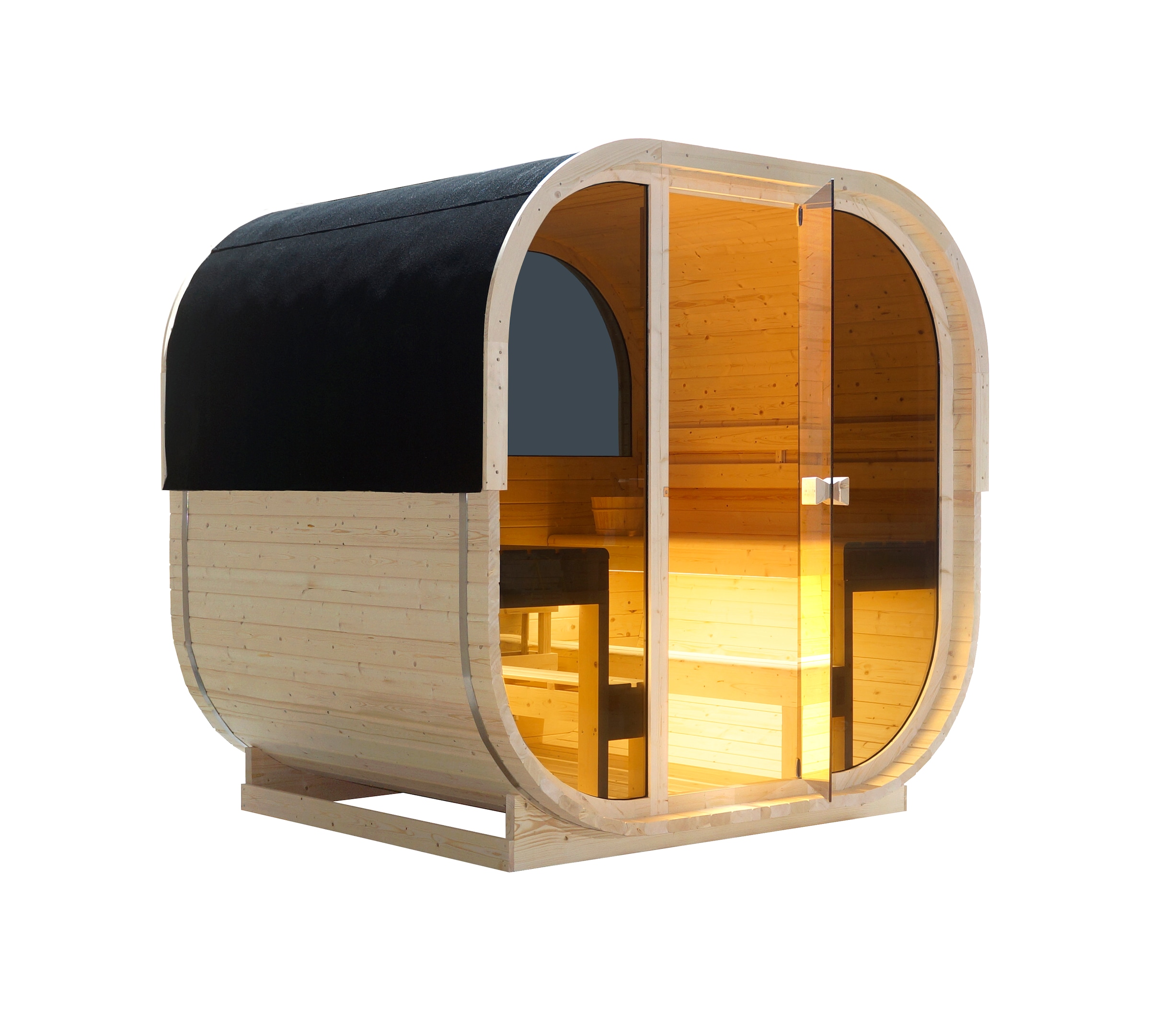 Sanotechnik Sauna »»HANKO« Außensauna« geeignet für 6 Personen, Fichtenholz