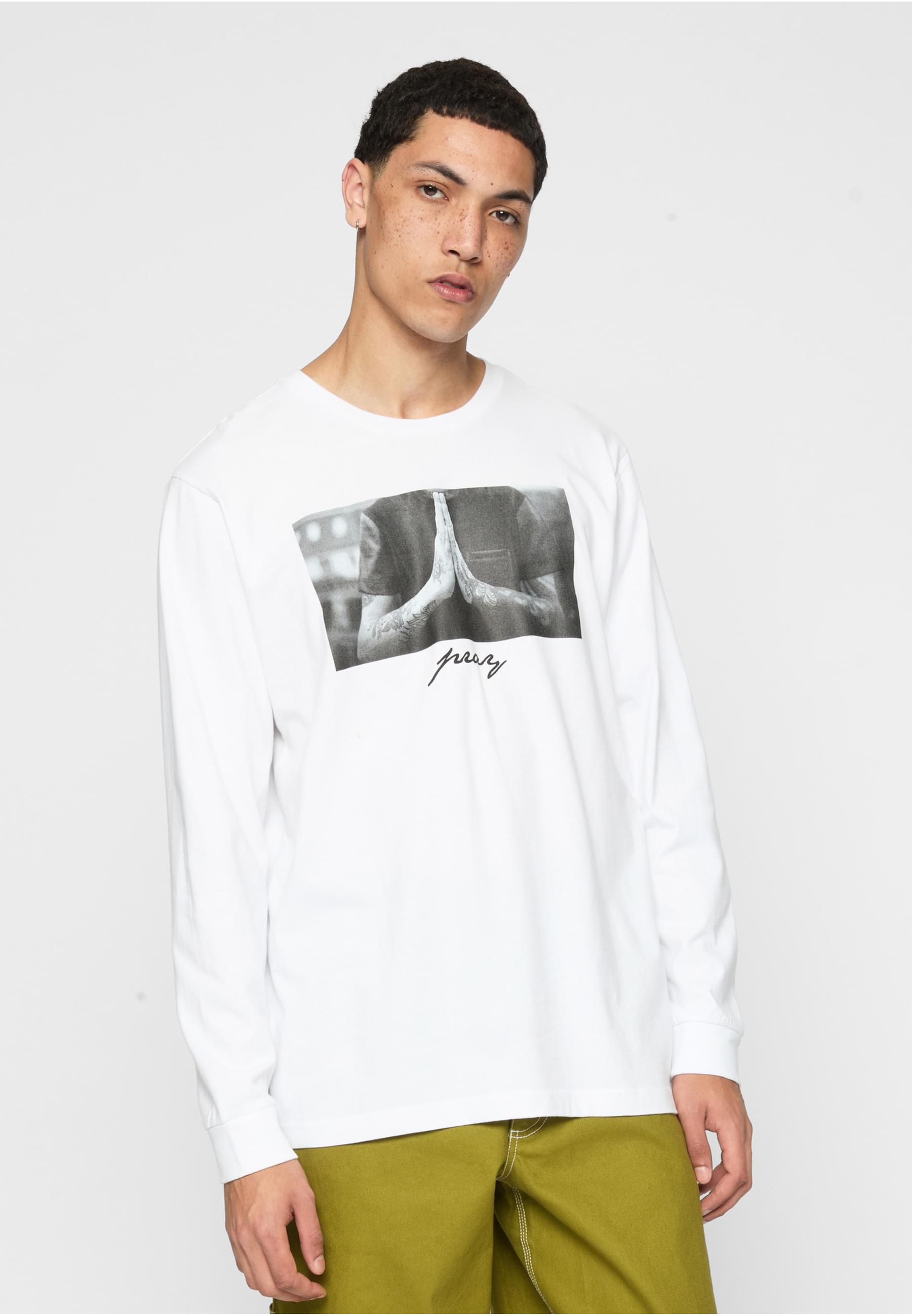 Thumbnail - MisterTee Longsleeve "MisterTee Herren Pray Longsleeve", (1 tlg.)