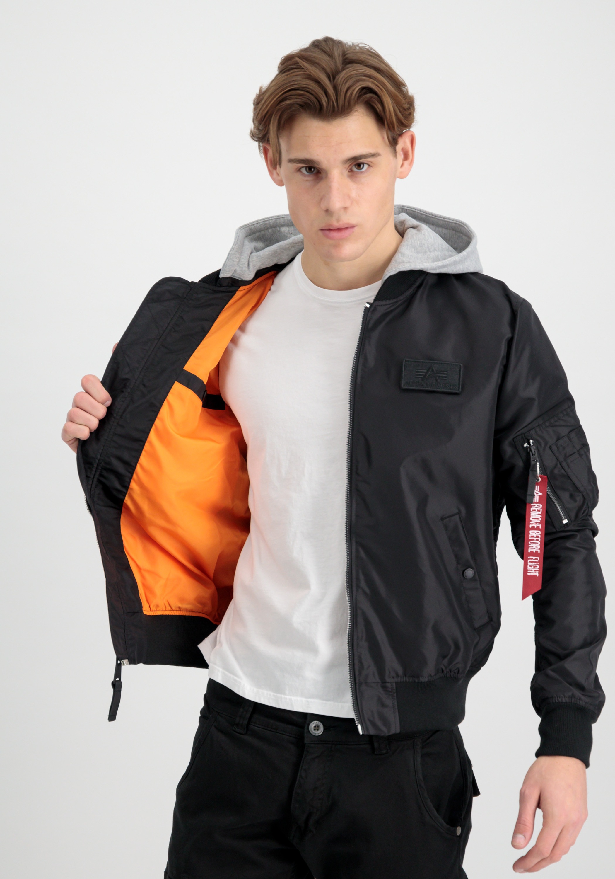 Alpha Industries Bomberjacke Ma 1 Tt Hood Alpha Industries Bomberjacke »ALPHA INDUSTRIES Men - Bomber Jackets MA