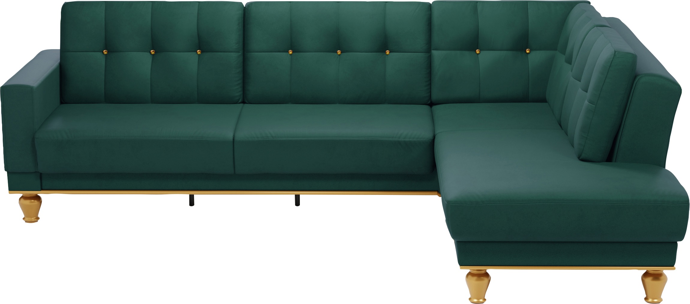 sit&more Ecksofa »Orient 5 L-Form«, mit Strass-Stein, wahlweise mit Bettfunktion und Bettkasten