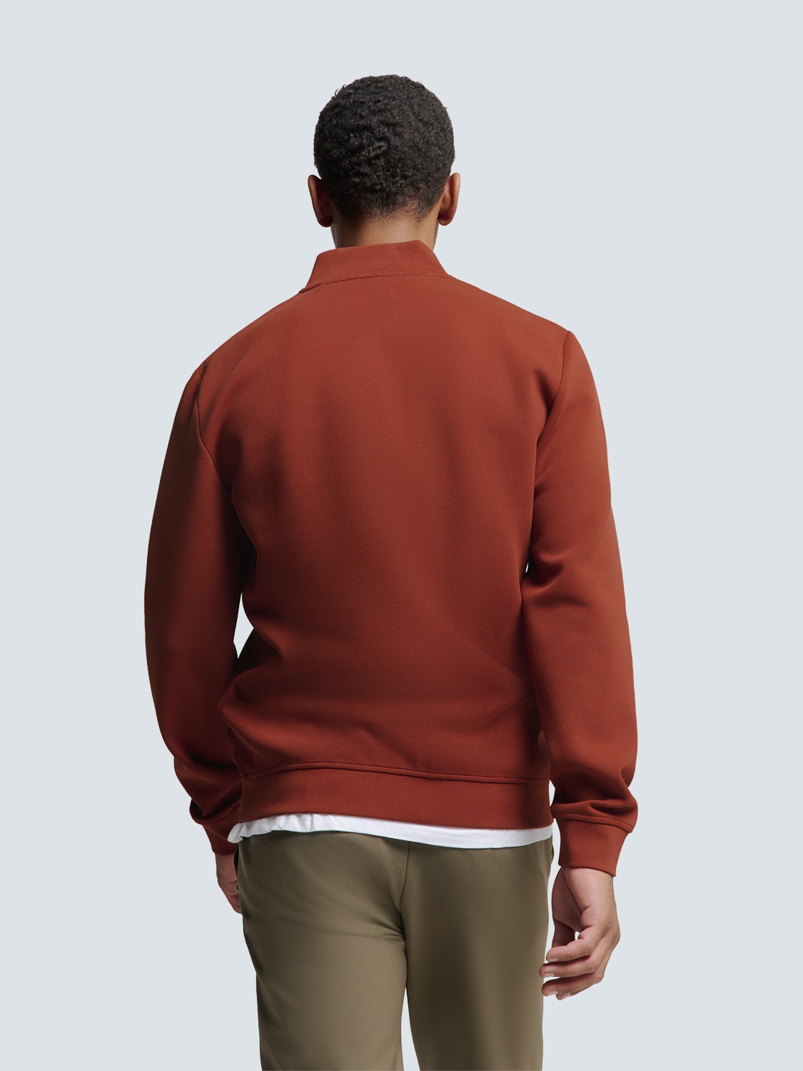 NO EXCESS Sweater »No Excess Stylische Weste mit Bomberkragen und Piqué-Material«