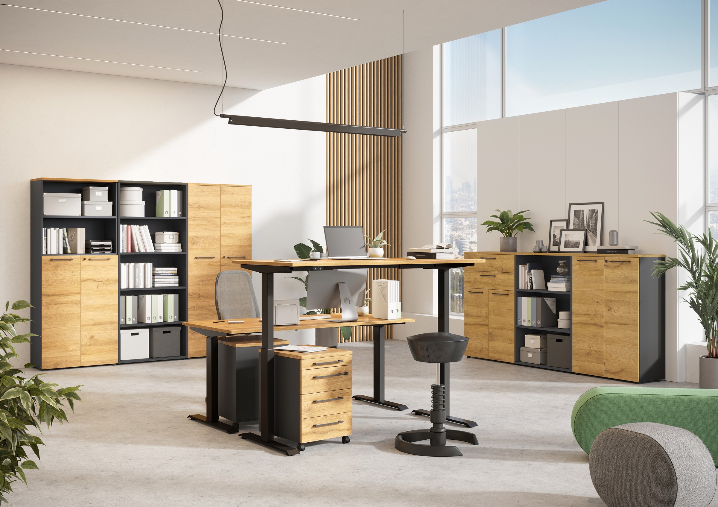 GERMANIA Büromöbel-Set "Agenda" Set bestehend aus höhenverstellbarem Schrei günstig online kaufen