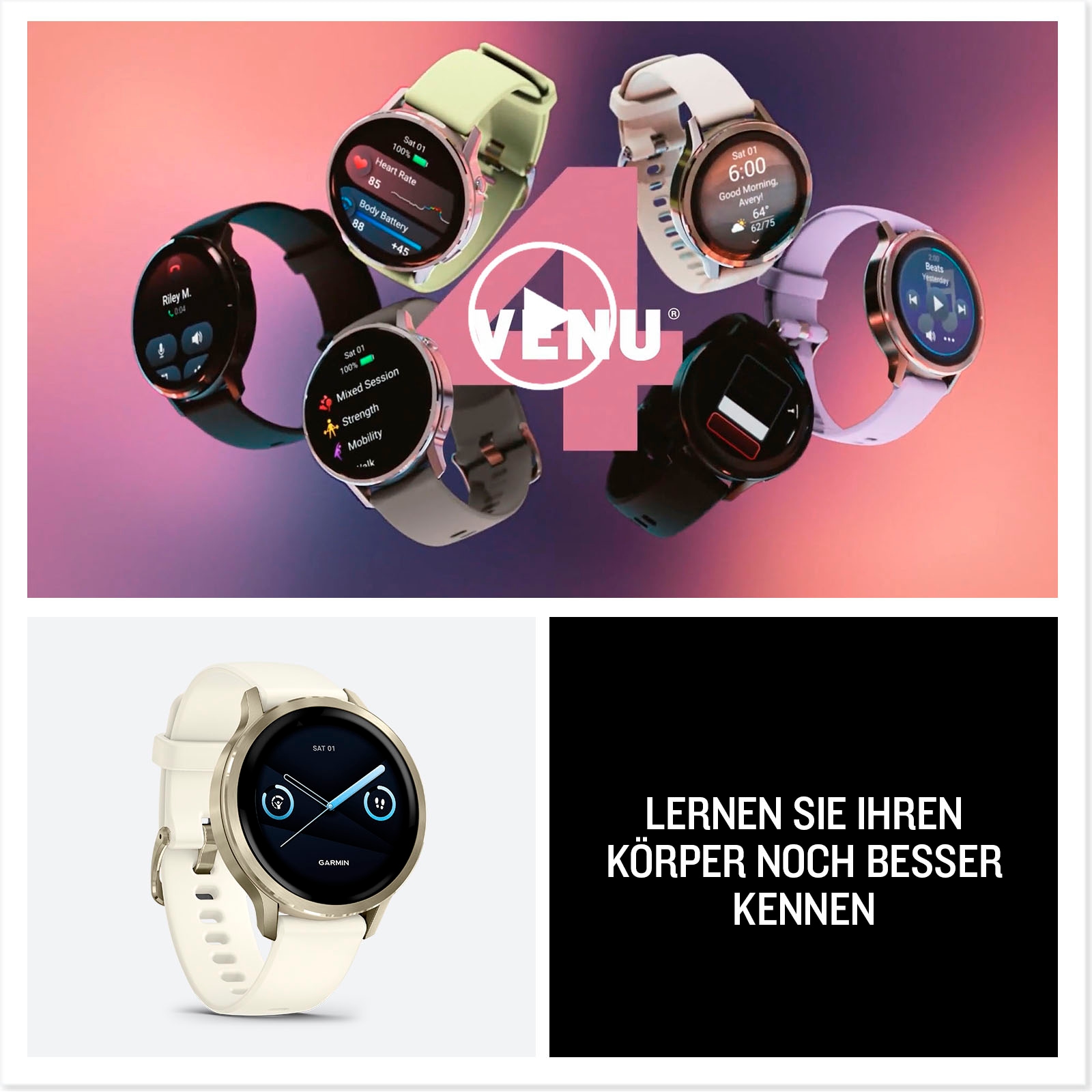 Garmin Smartwatch »Venu 4« (3,04 cm / 1,2 ″) Garmin