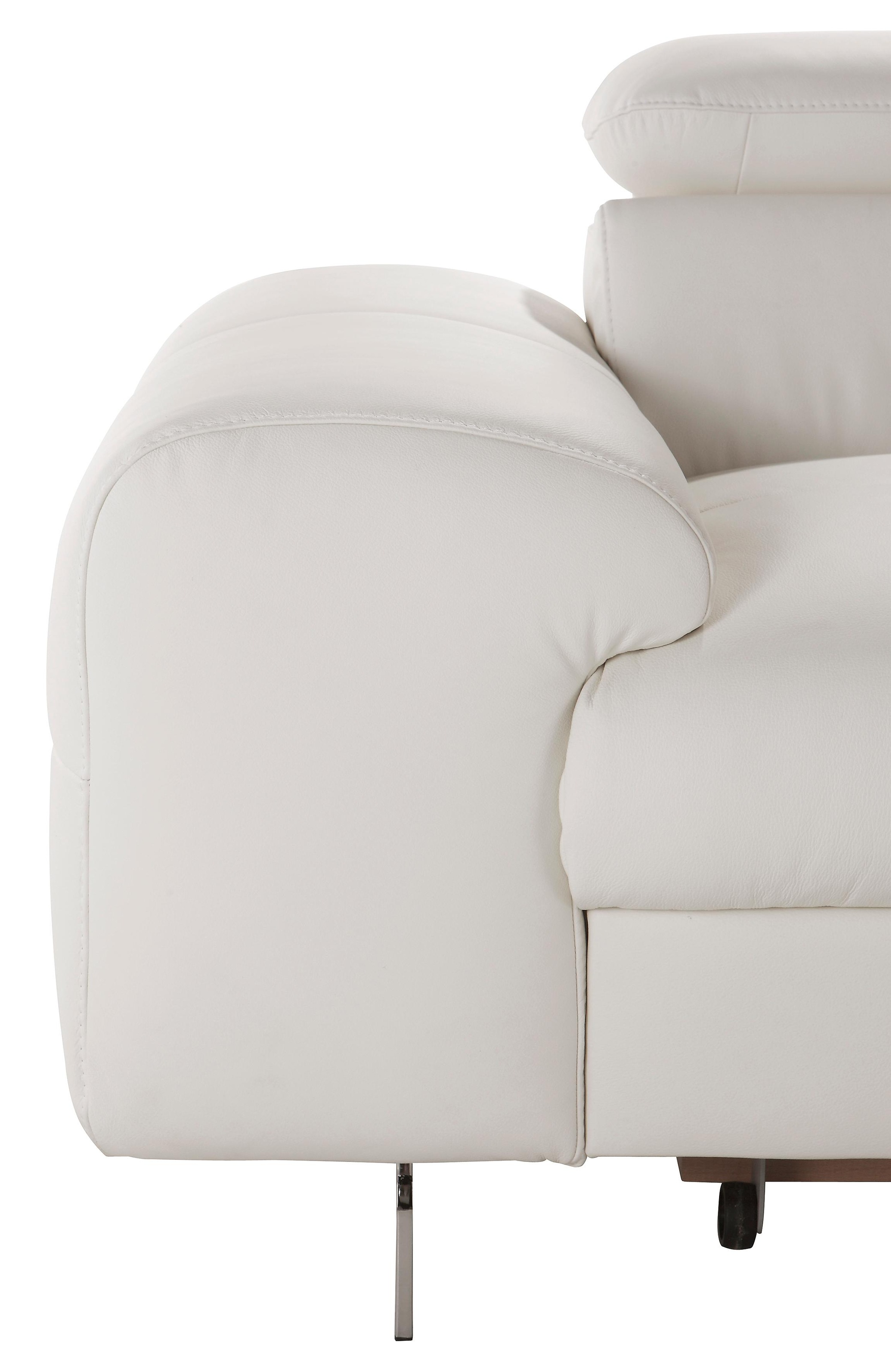 COTTA Ecksofa »Chef L-Form«, mit Kopfteilverstellung, edle Metallkufen, wahlweise mit Bettfunktion