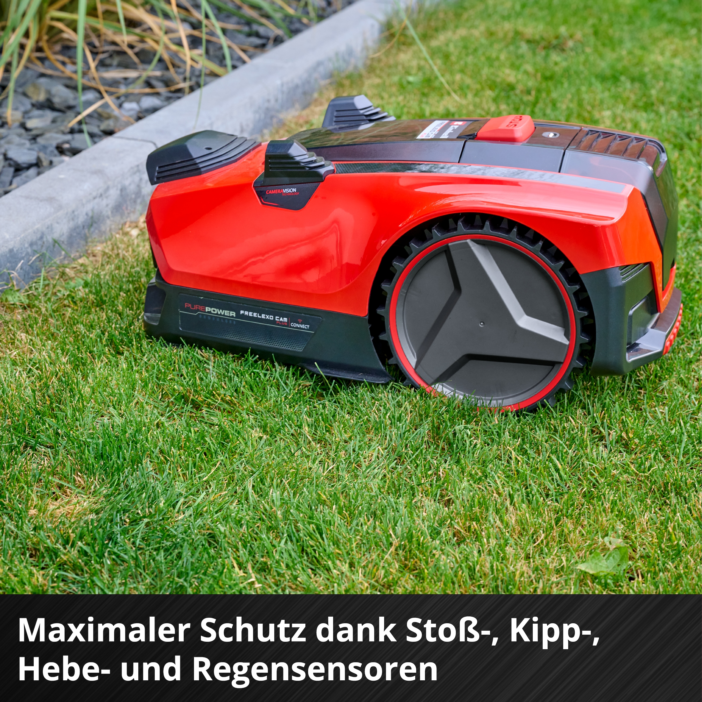Einhell Rasenmähroboter »»FREELEXO CAM PLUS 600««, (9 St.), Inkl. 4,0 Ah Plus Akku und Ladestation