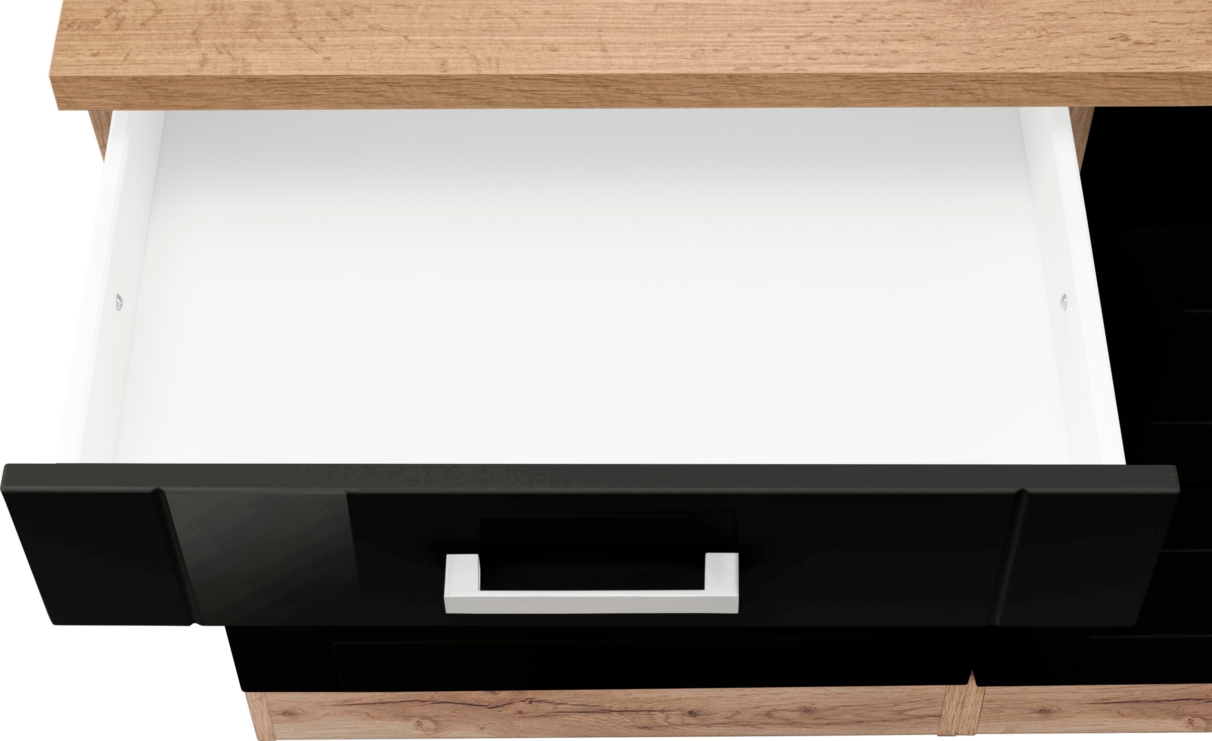 KOCHSTATION Unterschrank »KS-Tinnum«, 120 cm breit, Metallgriffe, MDF Fronten, mit 2 Schubkästen