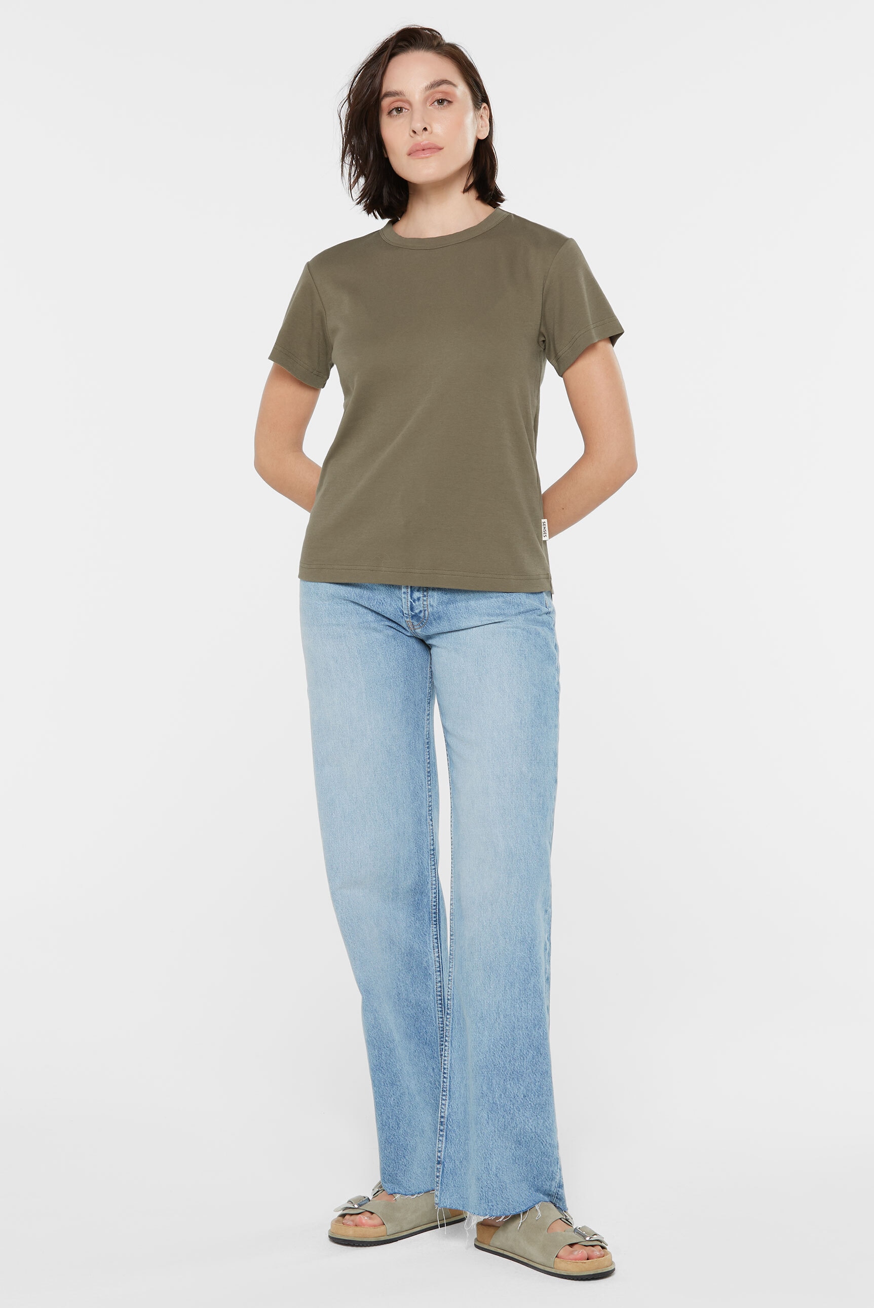 SENSES.THE LABEL Rundhalsshirt, aus Baumwolle