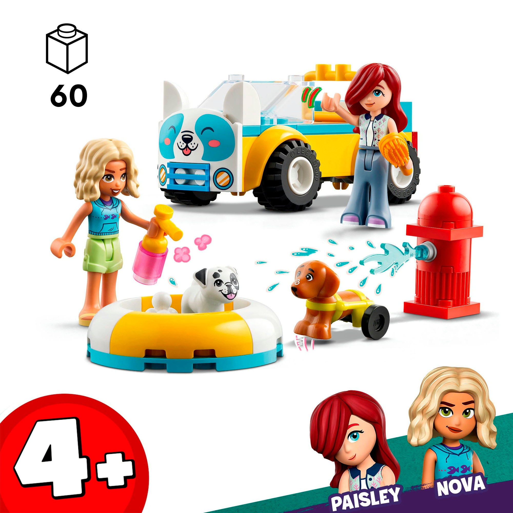 LEGO® Konstruktionsspielsteine »Mobiler Hundesalon (42635), LEGO Friends«, (60 St.), Made in Europe