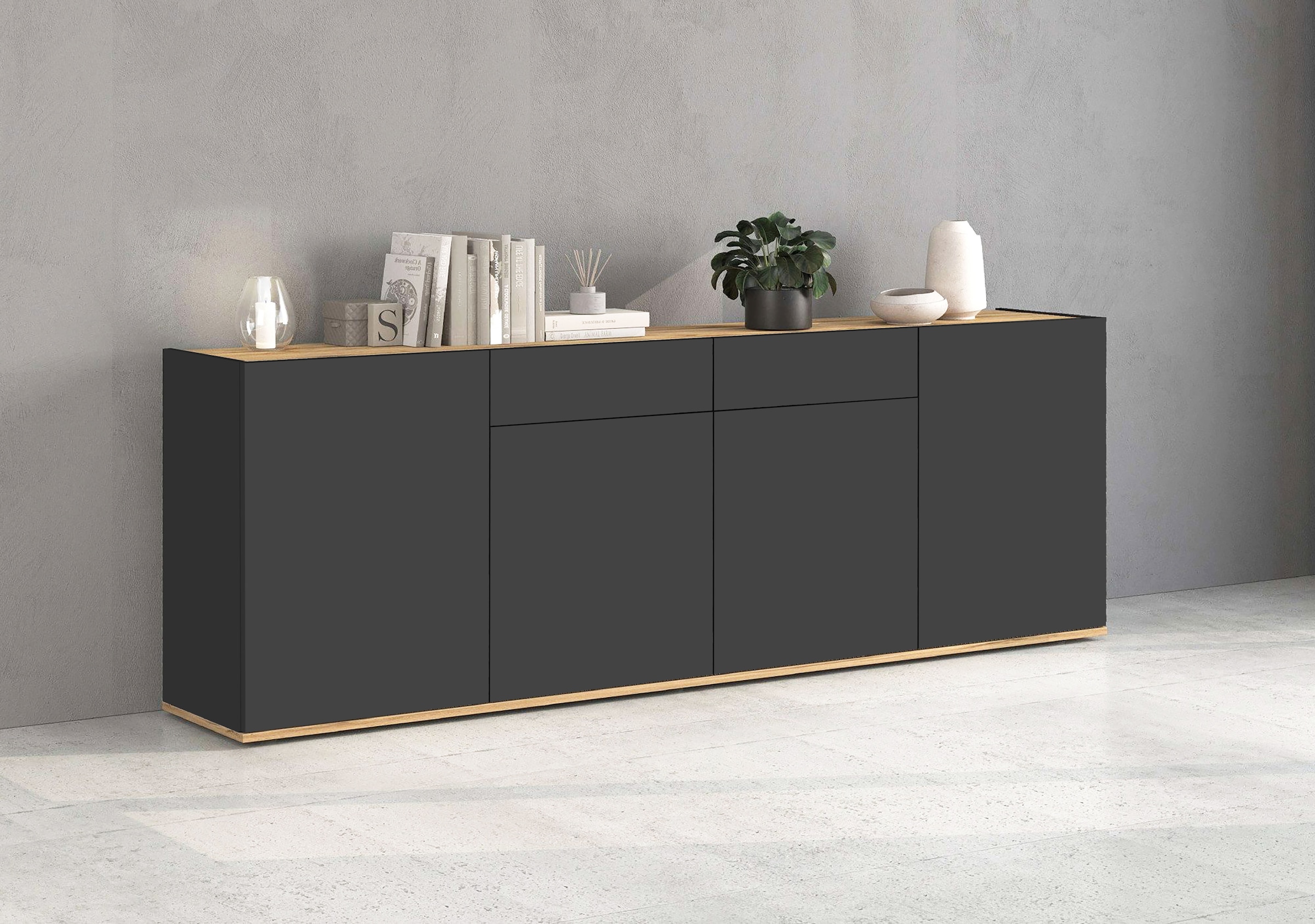 INOSIGN Sideboard "GARDA Sideboard,Kommode, Schrank, Kredenz Grifflos mit P günstig online kaufen