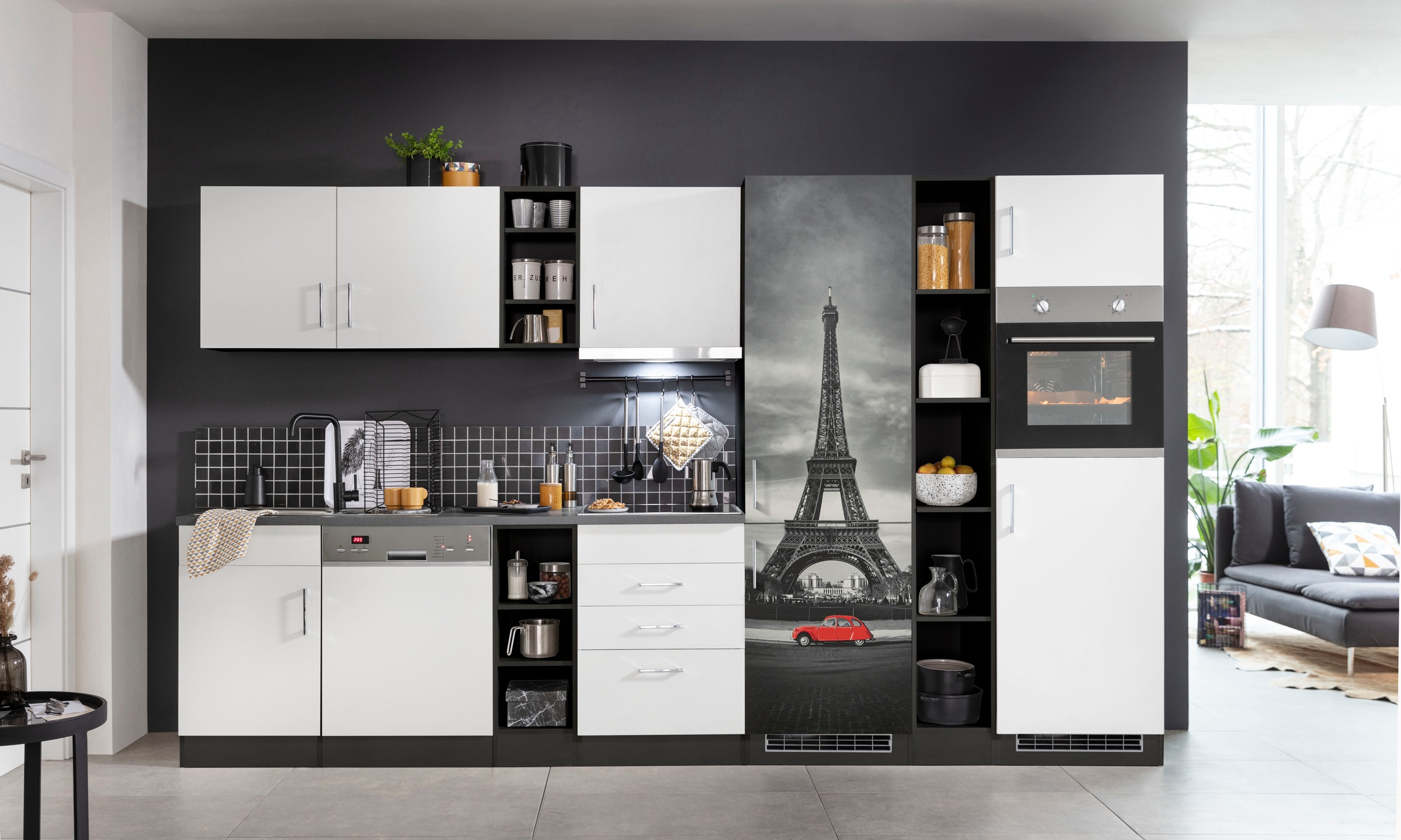 KOCHSTATION Küchenzeile "KS-Paris – Küchen mit einzigartigen Fotomotiven au günstig online kaufen