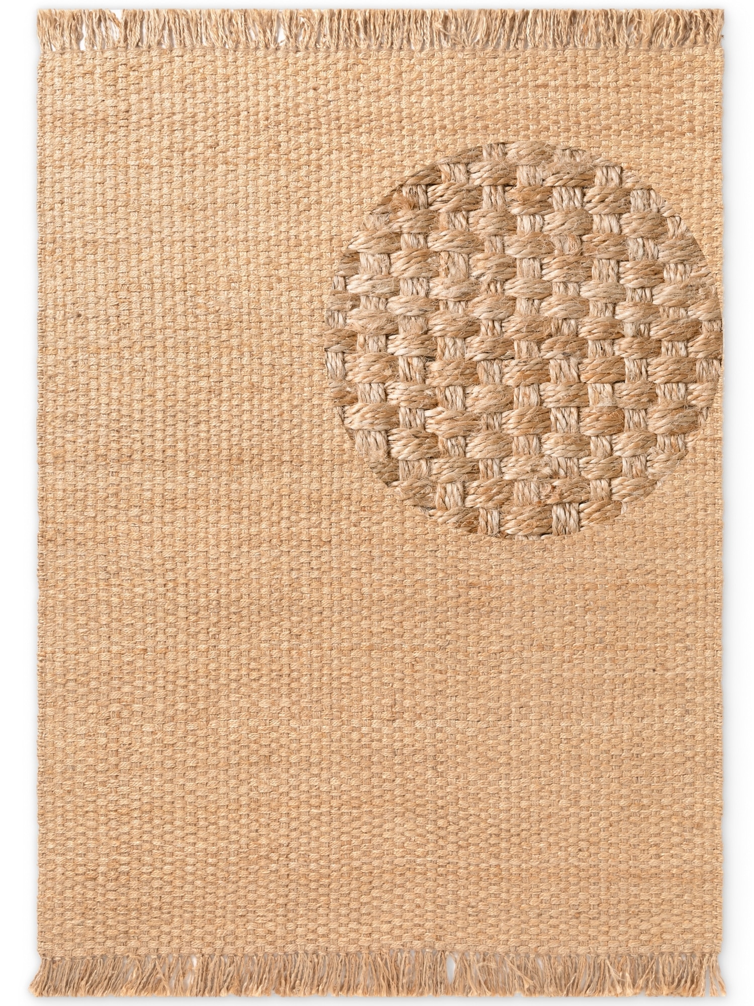 HANSE Home Teppich »Fjord« rechteckig 10 mm Höhe Jute, Handgemacht, Naturteppich, Wohnzimmer, Läufer, Fransen