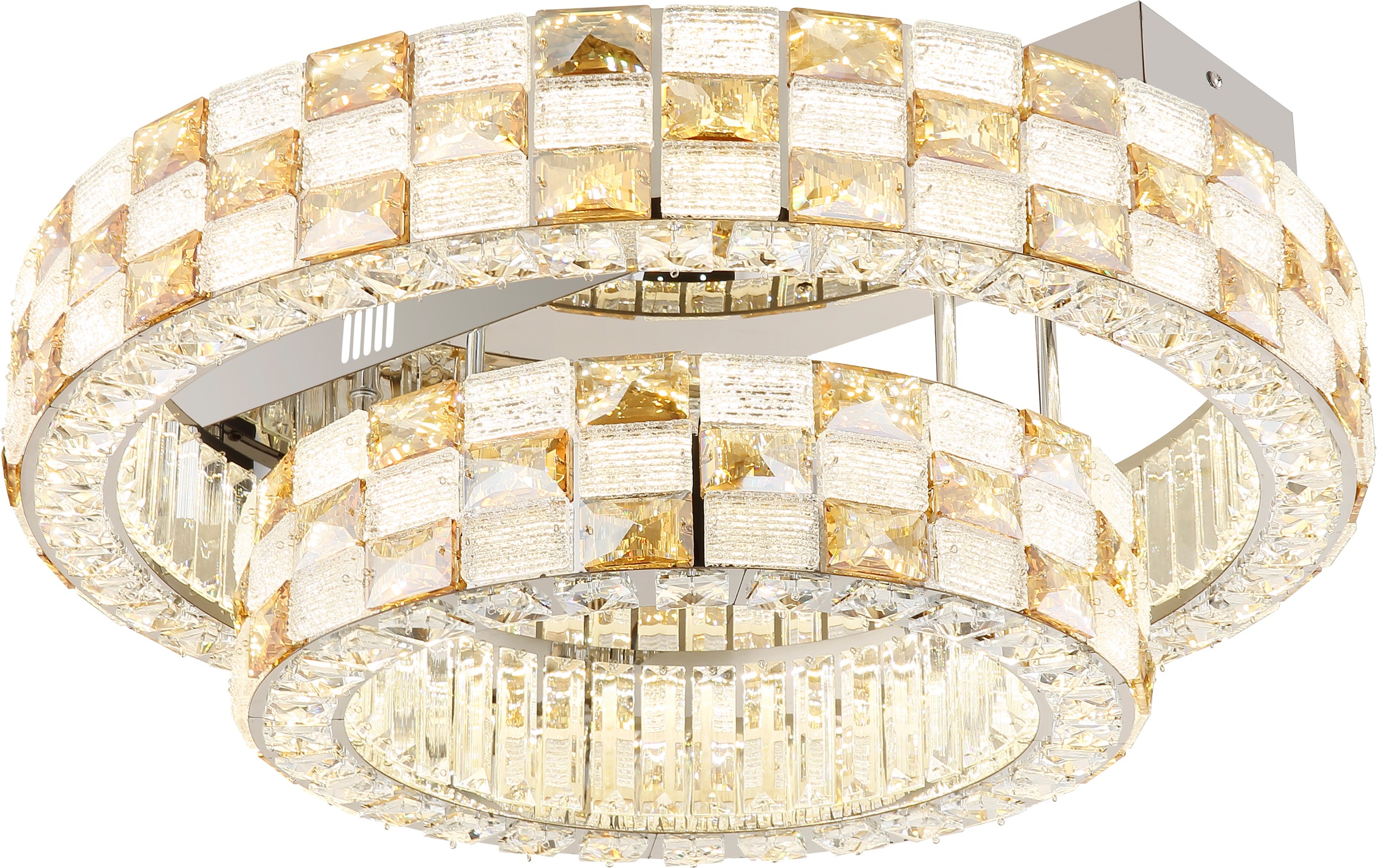 GLOBO LIGHTING Deckenleuchte »LIDIA« LED-Modul 1 Stk. Kristall-Deckenleuchte, dimmbar, smart, elegant & edel