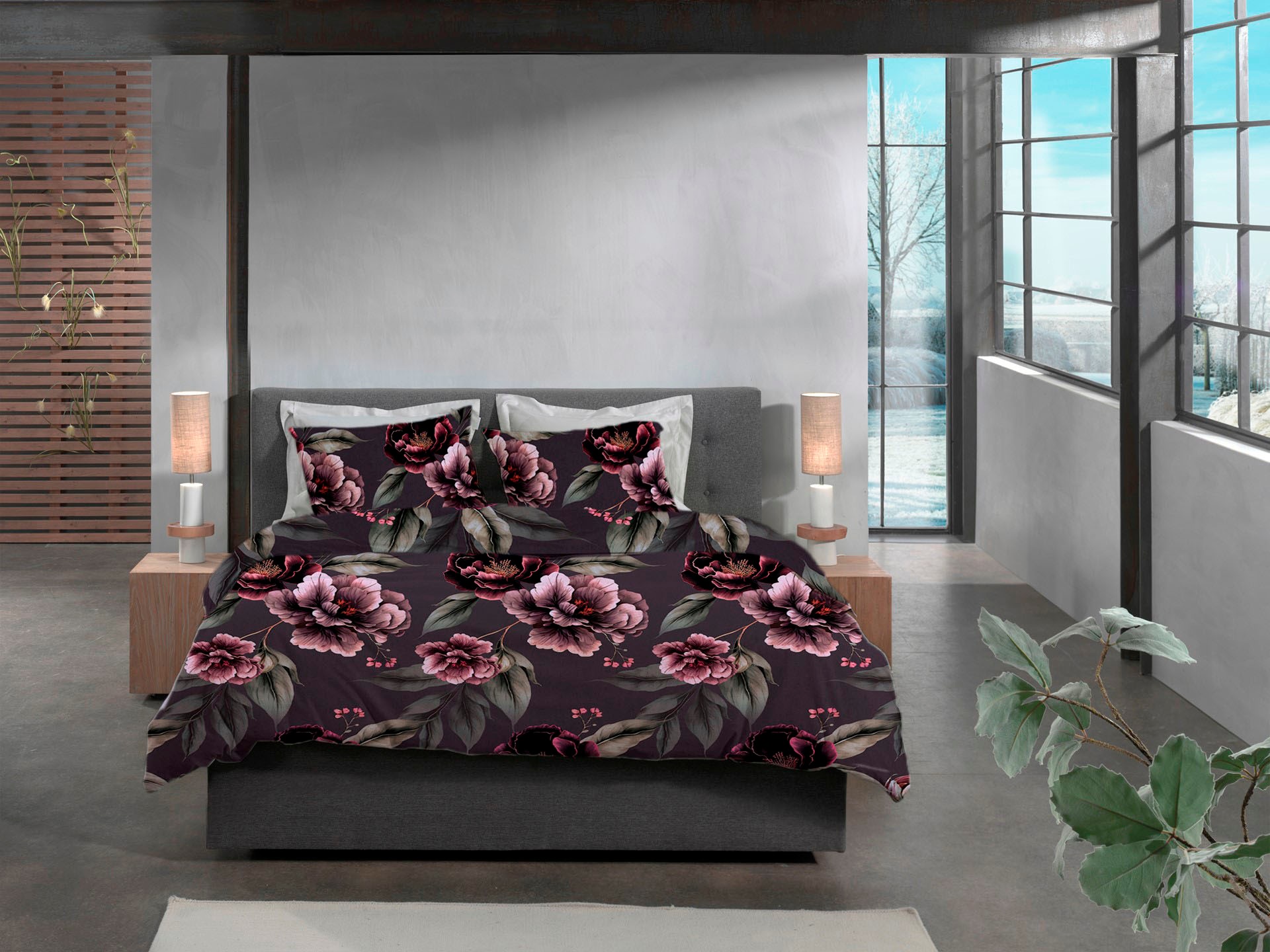 Heckett & Lane Bettwäsche »Romee«, Blumen Design, 100% Baumwolle ab 135x200 cm.