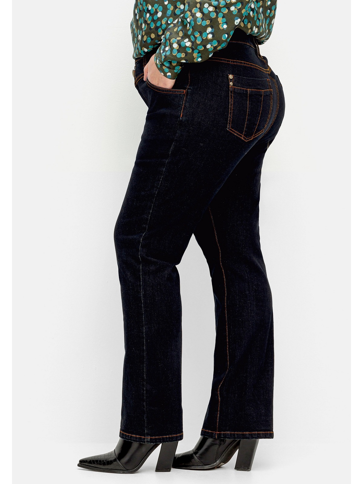 | »Große Größen«, Stretch-Jeans für Doppelknopf-Verschluss mit BAUR bestellen Sheego
