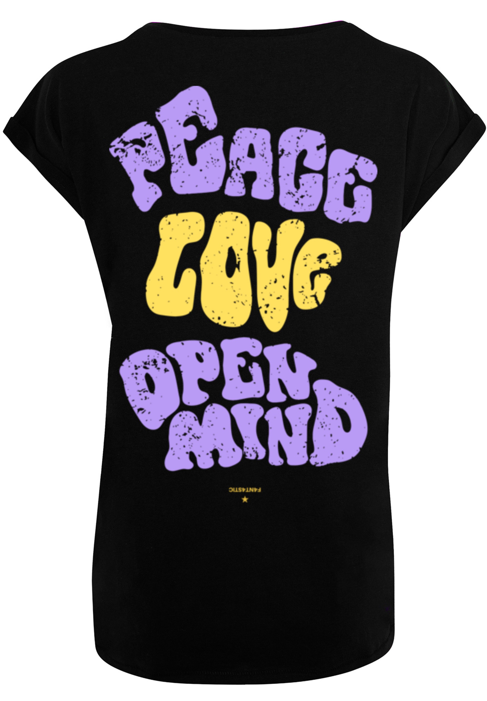 F4NT4STIC T-Shirt »Peace Love and Open Mind«, Print