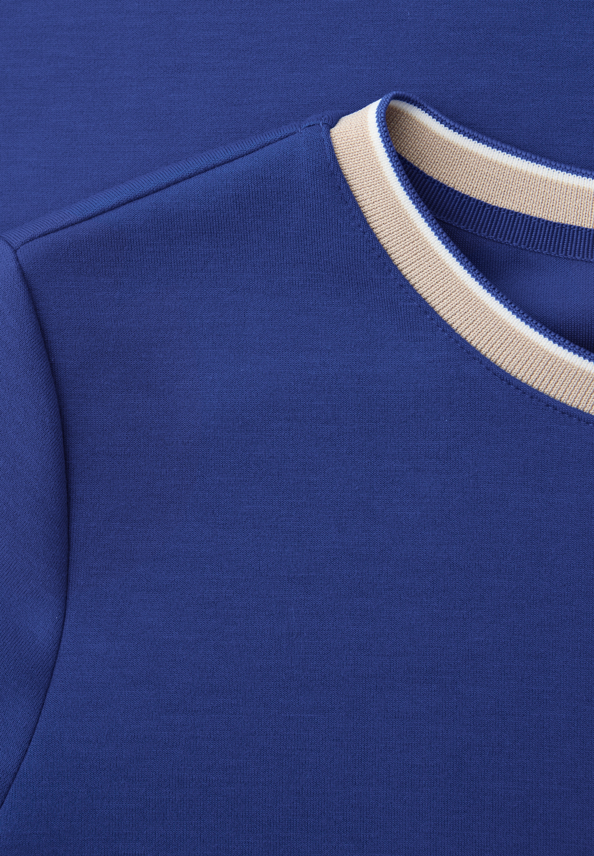 STREET ONE Rundhalsshirt mit Kontrastdetail