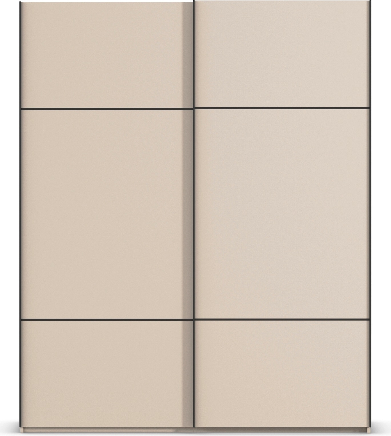 rauch Schwebetürenschrank »Kleiderschrank Schrank Garderobe Schlafzimmerschrank SCALE-TRIO«, edle dreigeteilte Front, 2 Zierleisten in Griff-Farbe MADE IN GERMANY