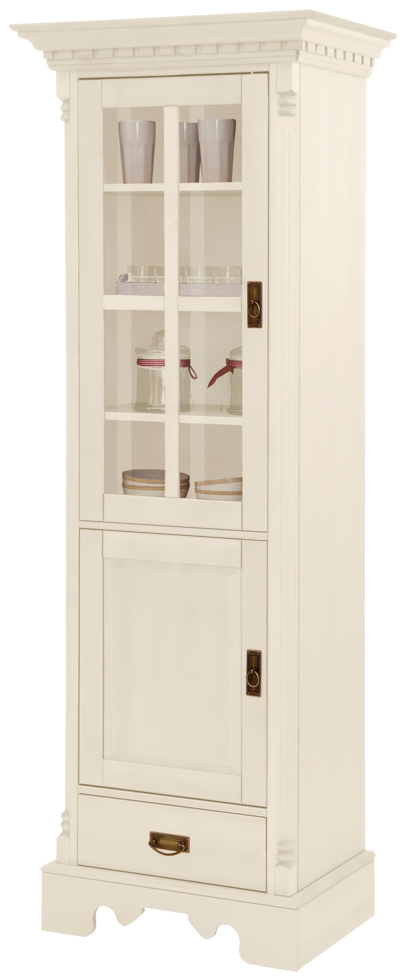 Home affaire Vitrine "Milan", Höhe 199 cm, Massivholz, FSC-zertifiziert günstig online kaufen