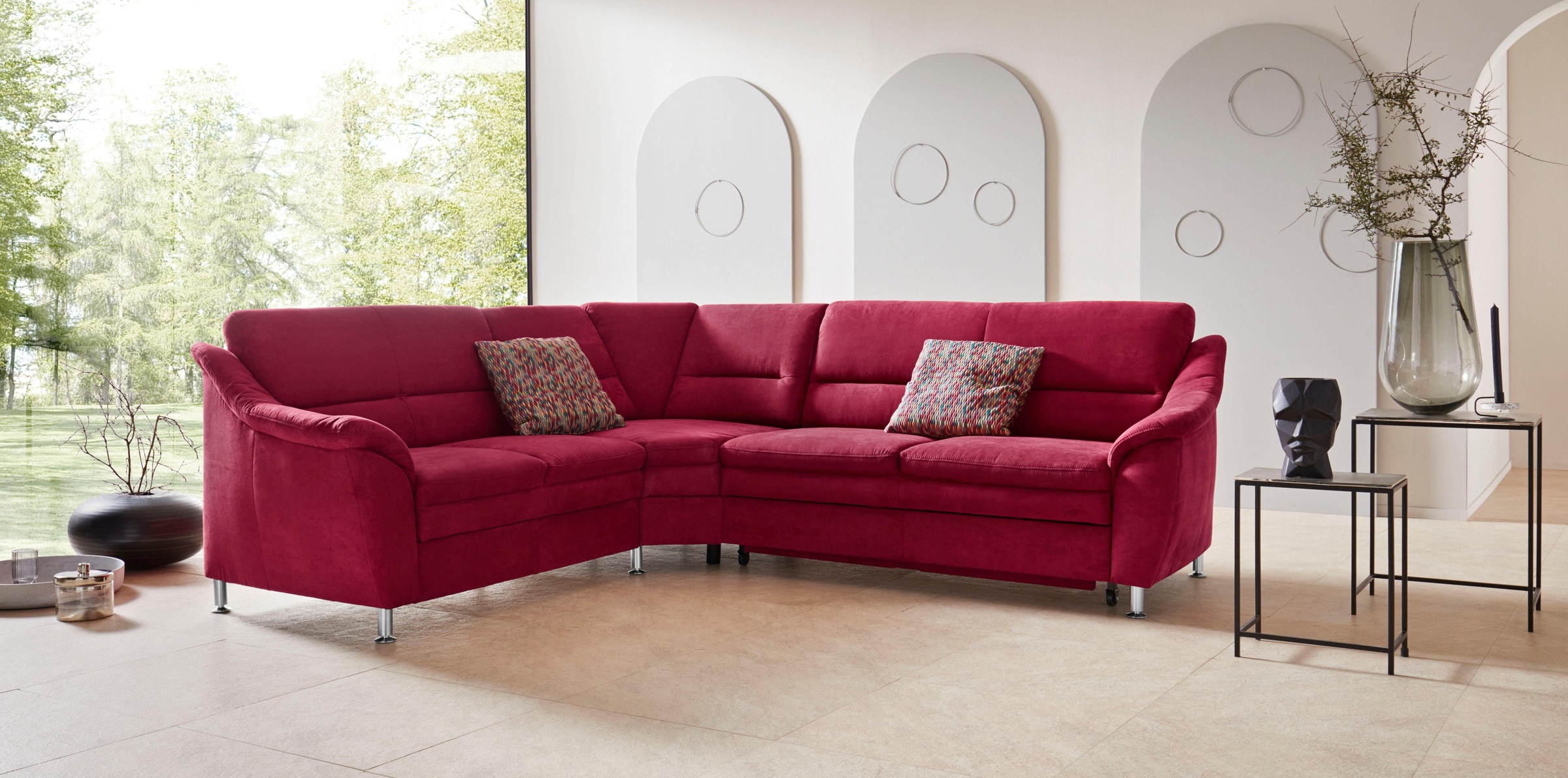 OTTO home Ecksofa "Cardoso L-Form" mit Trapezecke für mehr Sitzkomfort, wahlweise auch mit Schlaffunktion
