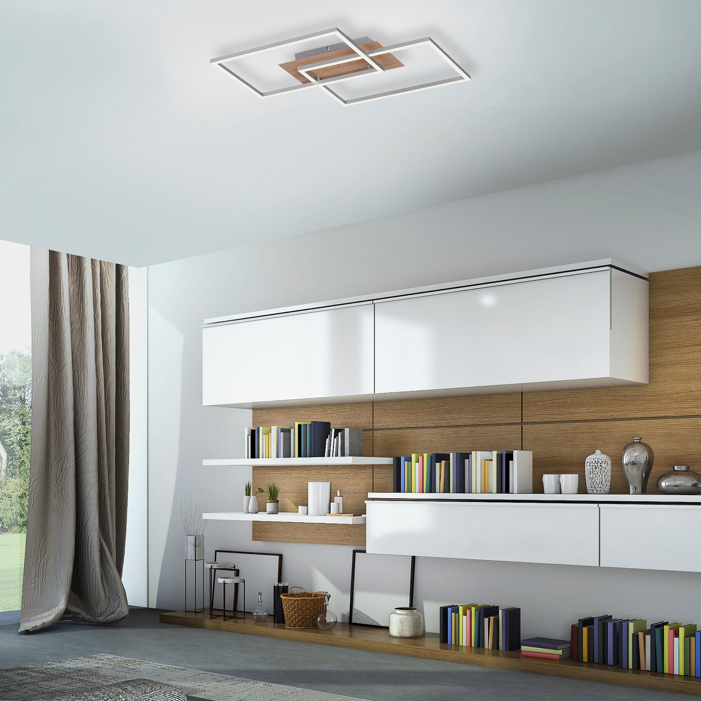 JUST LIGHT LED Deckenleuchte »IVEN«, 2 flammig, Leuchtmittel LED-Board | LED fest integriert, dimmbar über Fernbedienung