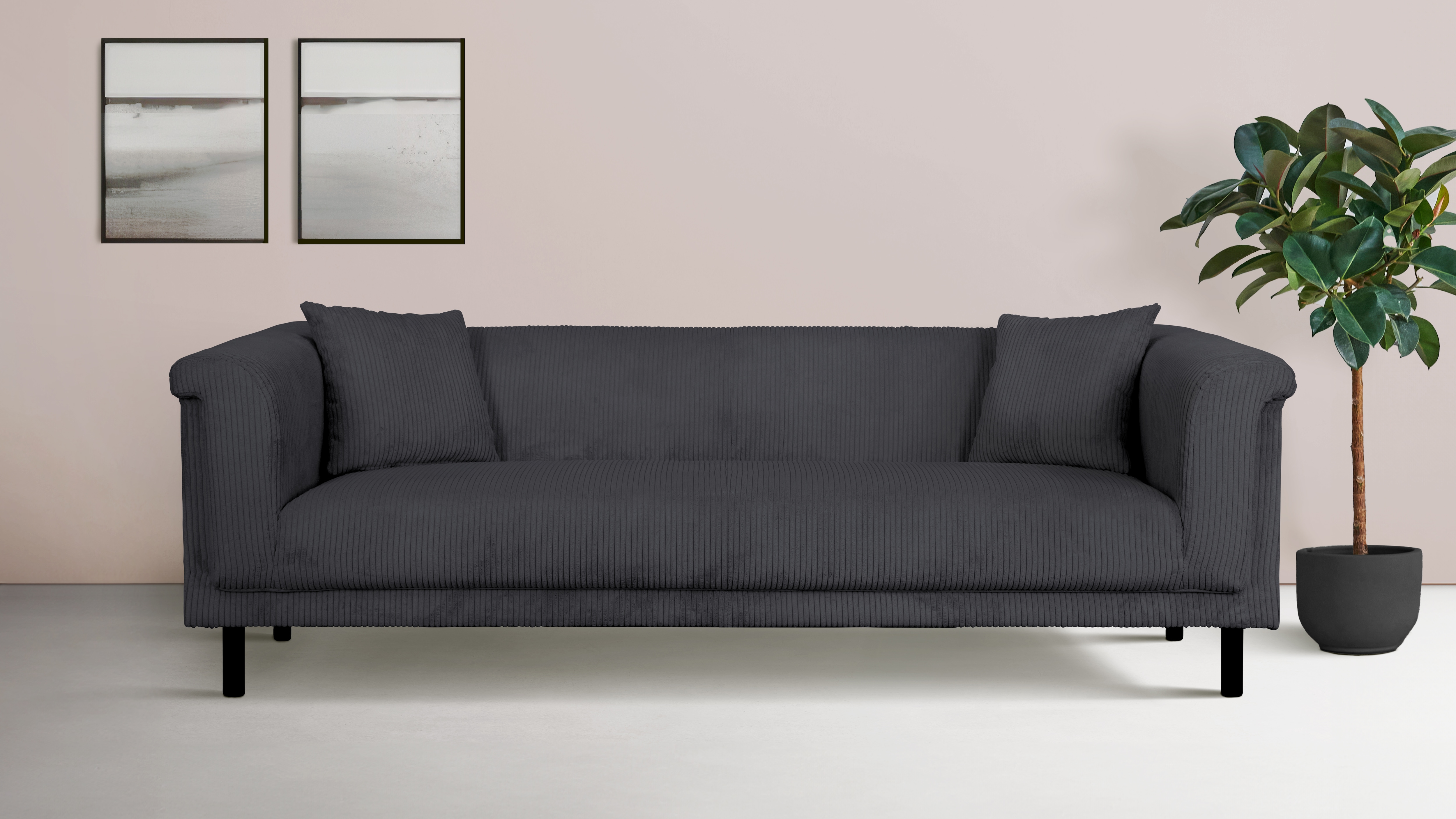 Home affaire 3-Sitzer "AGNIA B/T/H: 210/85/71 cm" incl. Zierkissen, auch in Cord und Bouclé