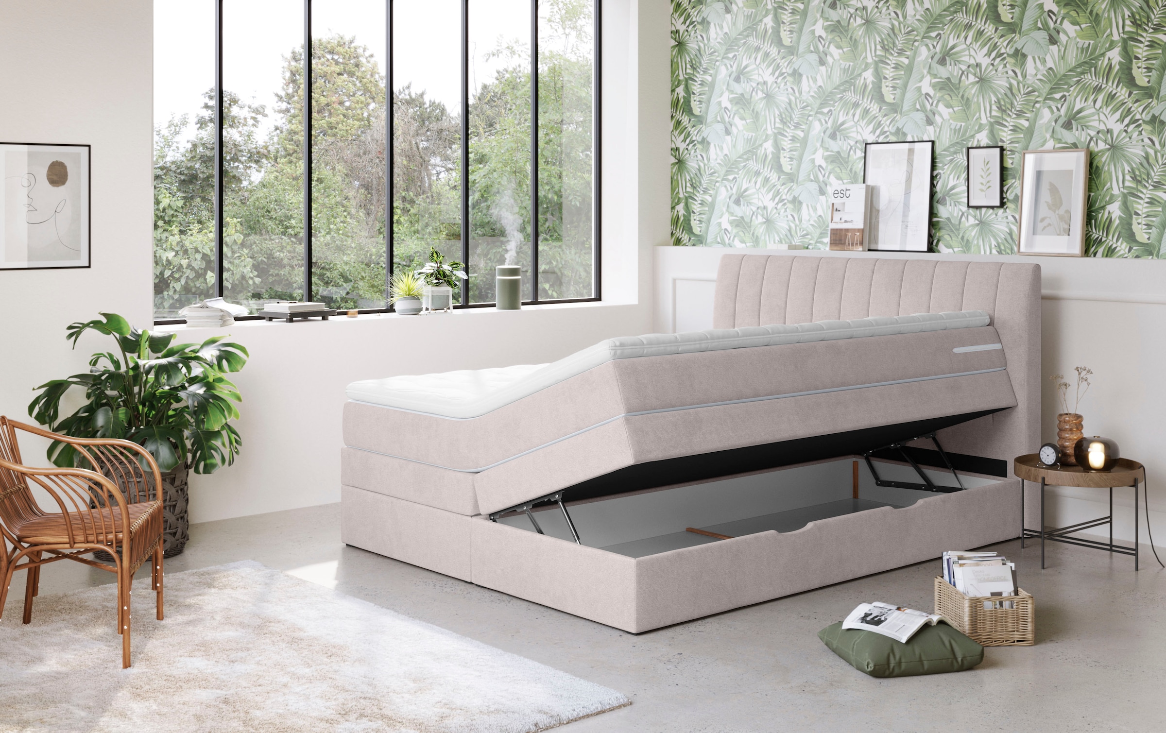 COTTA Boxspringbett »Shark inkl. Bettkasten und Topper«, erhältlich in den Breiten 140x200cm, 160x200cm und 180x200cm
