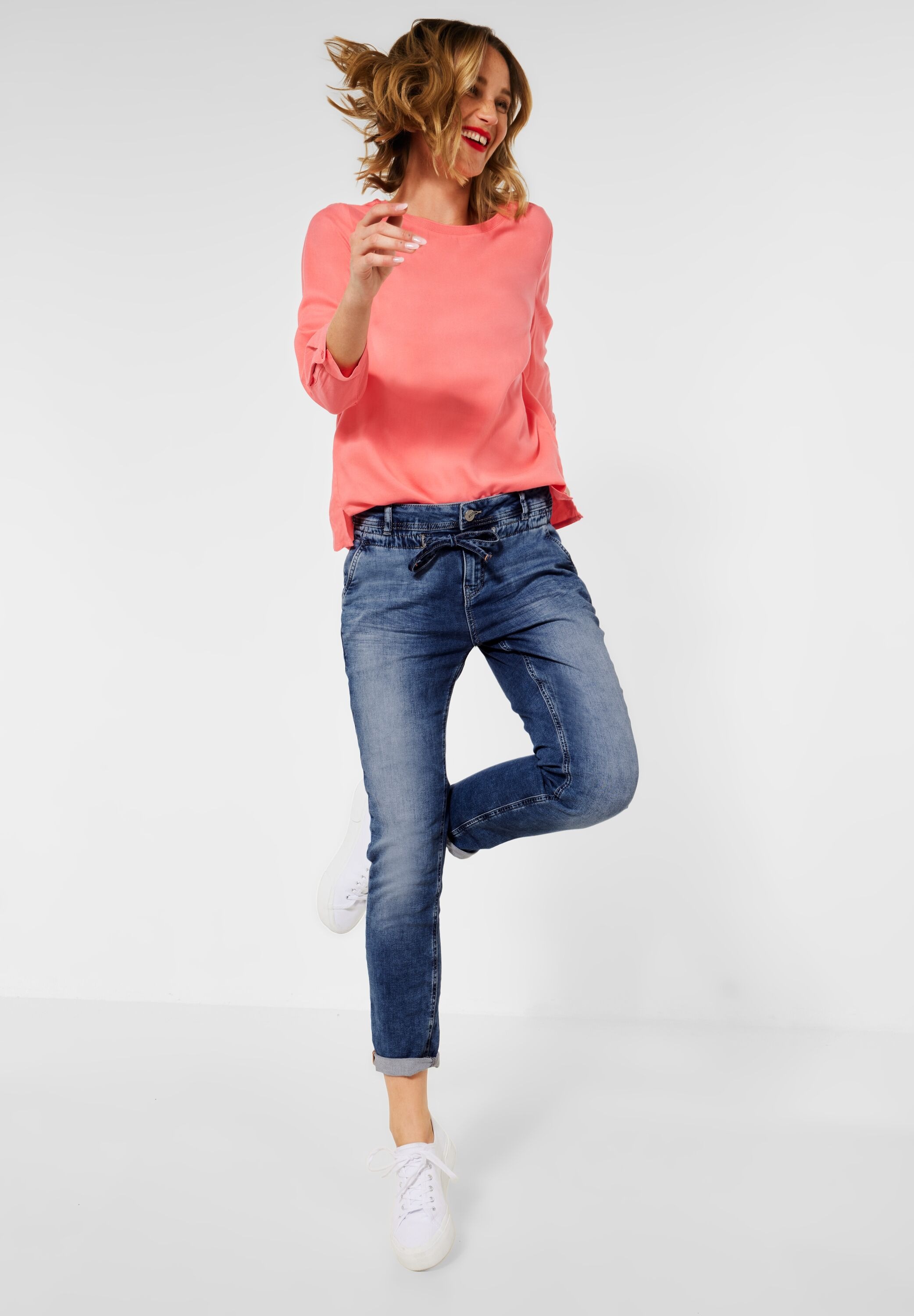 STREET ONE Loose-fit-Jeans, mit Tunnelzugband