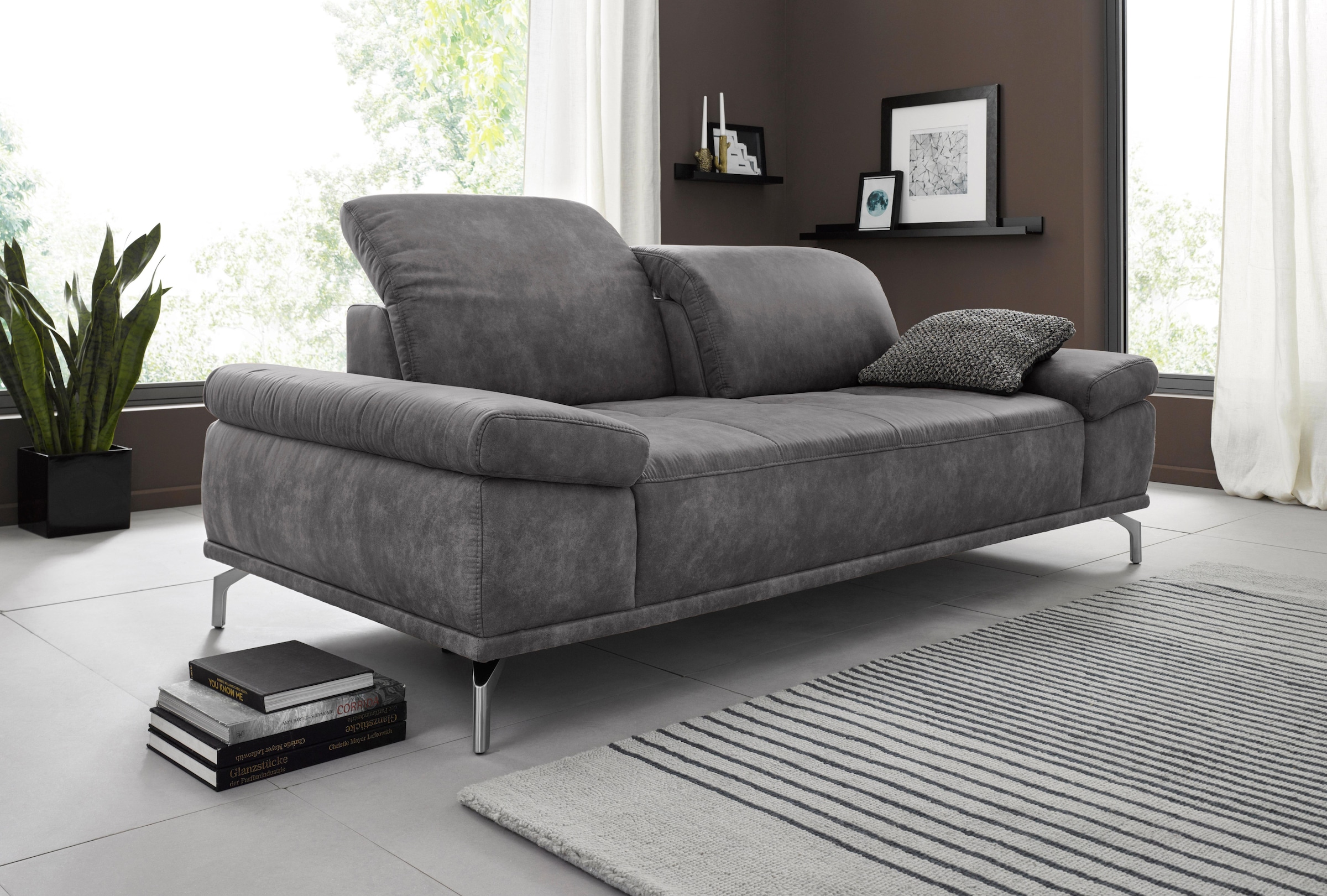 Home affaire 3-Sitzer "Caluna" mit Sitztiefen- und Kopfteilverstellung günstig online kaufen