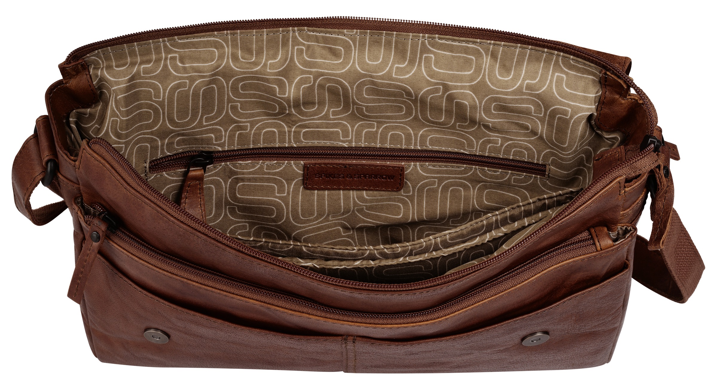 Spikes & Sparrow Messenger Bag, echt Leder