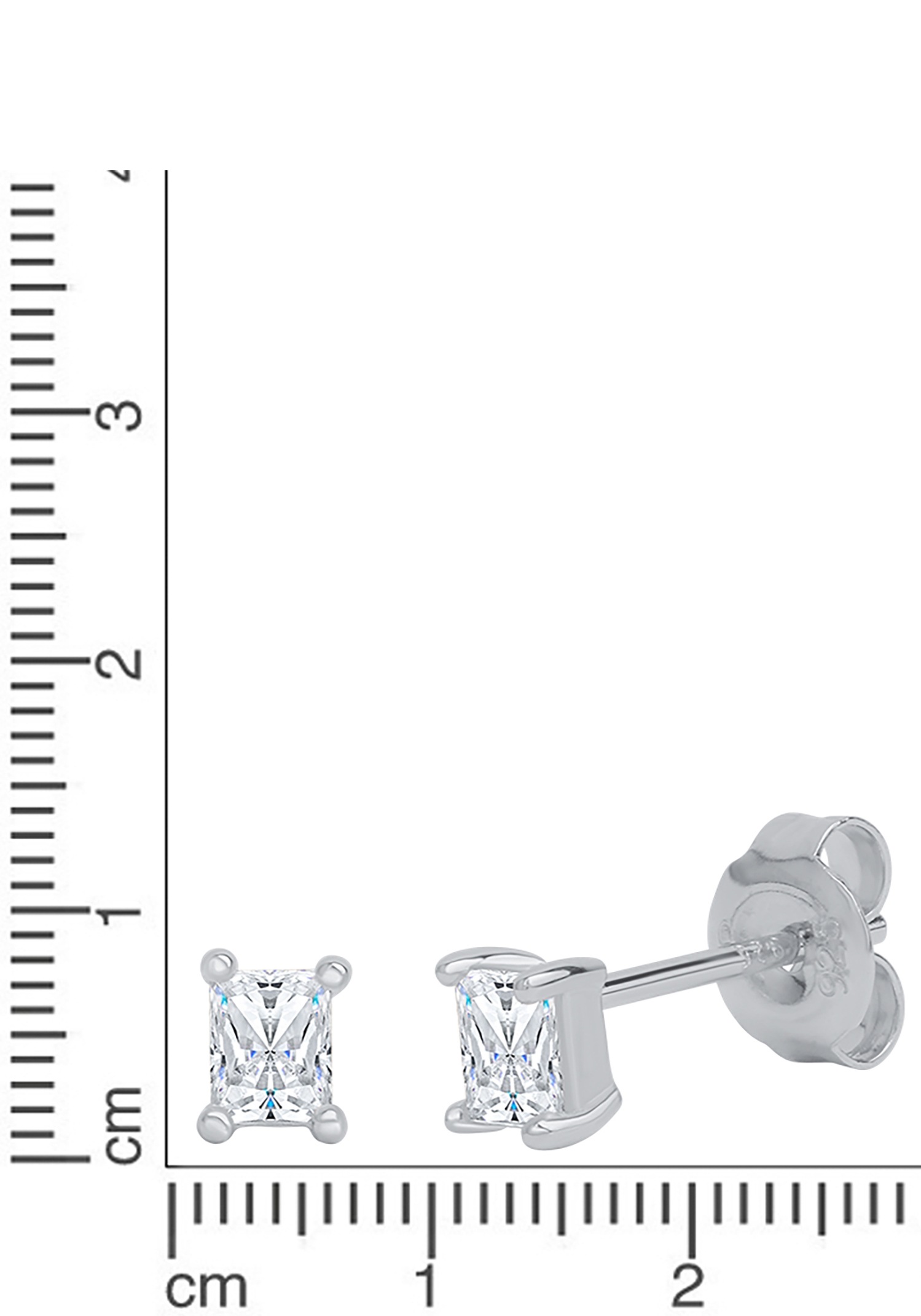 Firetti Paar Ohrstecker »Schmuck Geschenk Silber 925 Ohrschmuck Quadrat«, mit Zirkonia (synth.)
