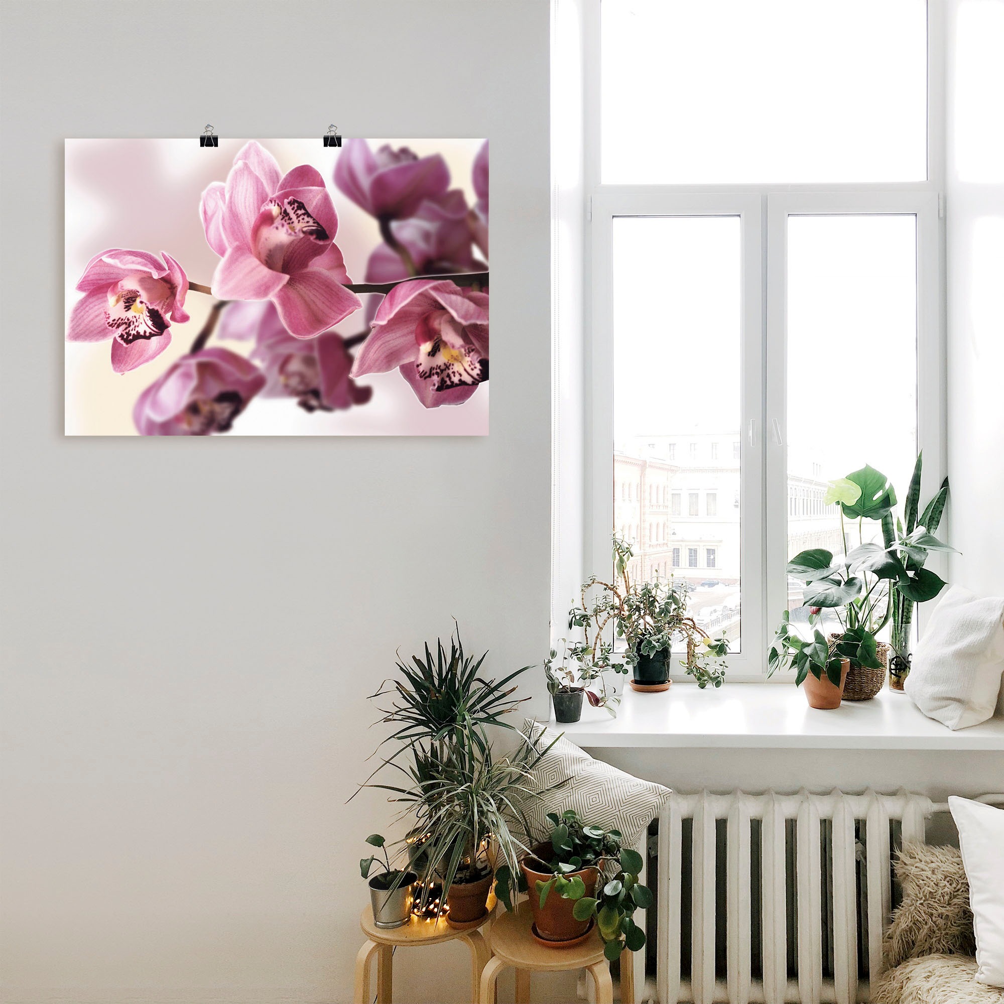 Artland Wandbild "Rosa Orchidee", Blumenbilder, (1 St.), als Alubild, Outdo günstig online kaufen