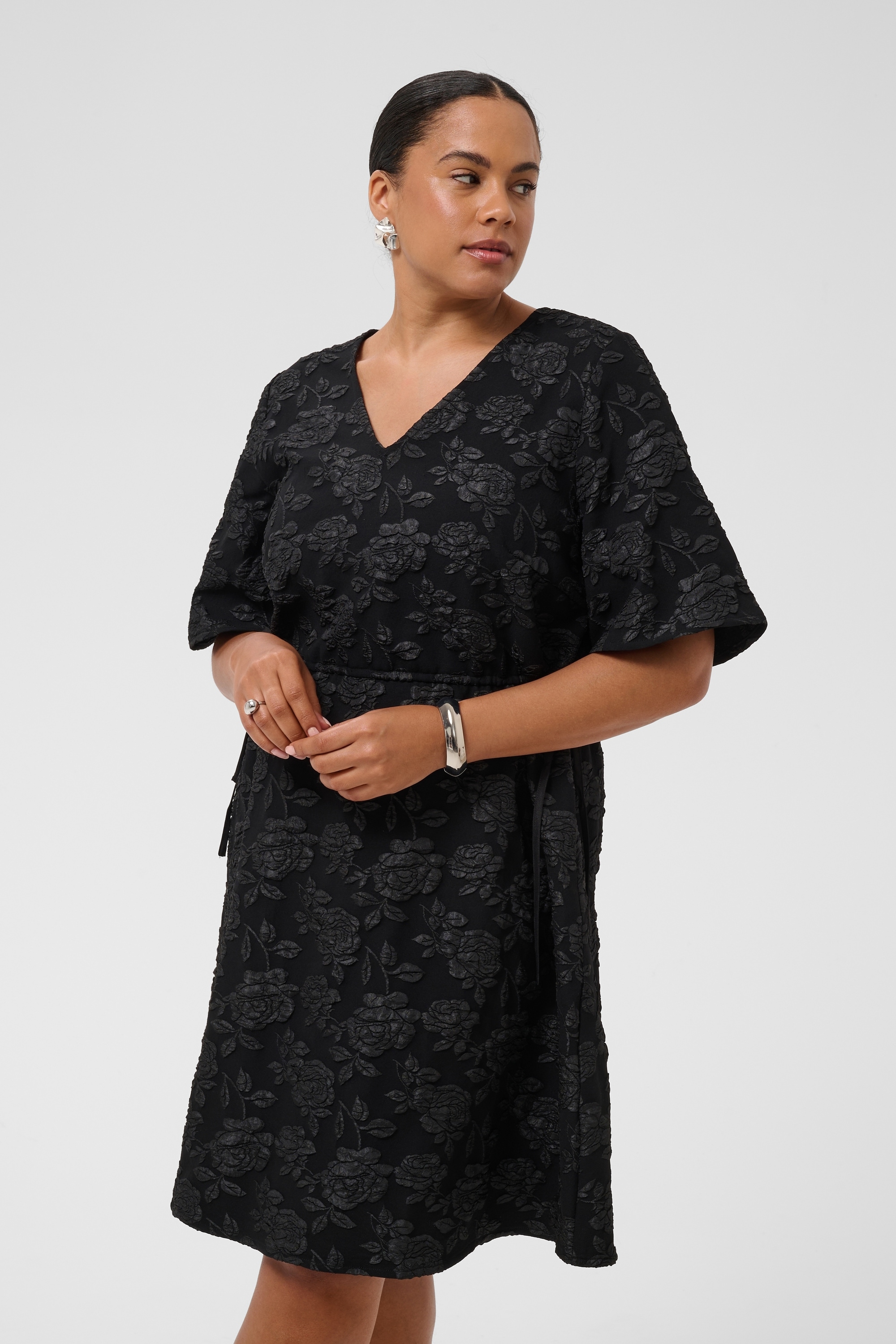 KAFFE Curve Midikleid »Damen Kleid KCcamina«
