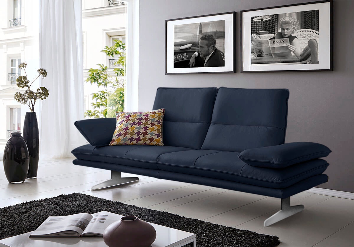 W.SCHILLIG 2-Sitzer "broadway, Designsofa mit tollem Sitzkomfort, Breite 216cm" Sitztiefenverstellung, Kopfteil- & Seitenteilverstellung, Breite 216cm