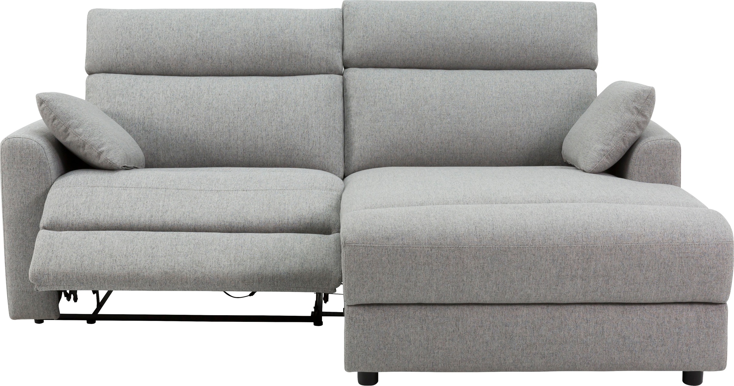 INOSIGN Ecksofa »JENNA, L-Form, 209cm, manuelle u. elektrische Funktion, mit USB A/C,«, Liegefunktion 105°-150°, Federkern, Struktur fein