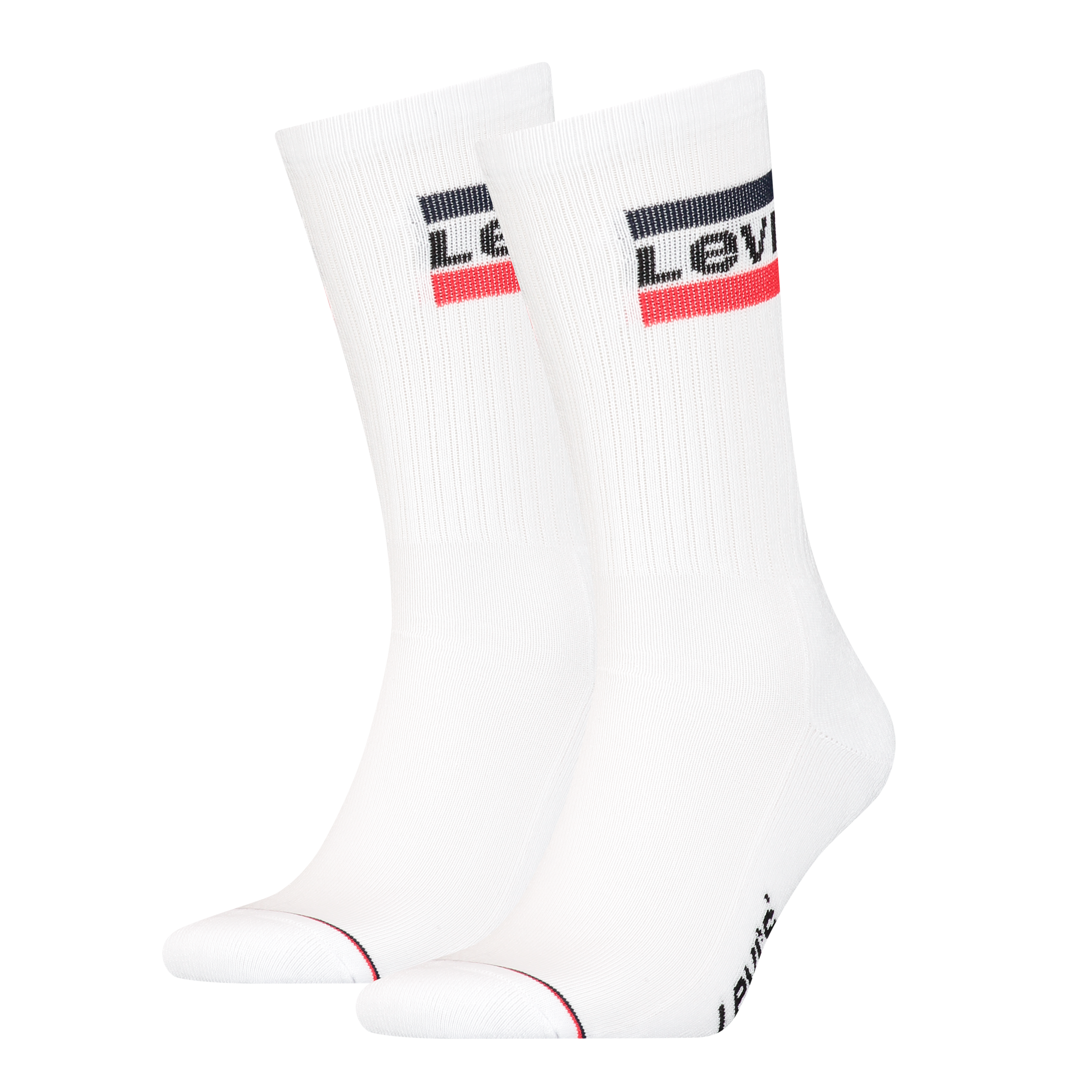 Levi's® Socken »LEVIS REGULAR CUT SPRTWR LOGO 2P«, (Packung, 2 Paar, 2er Pack), mit breitem Logobund