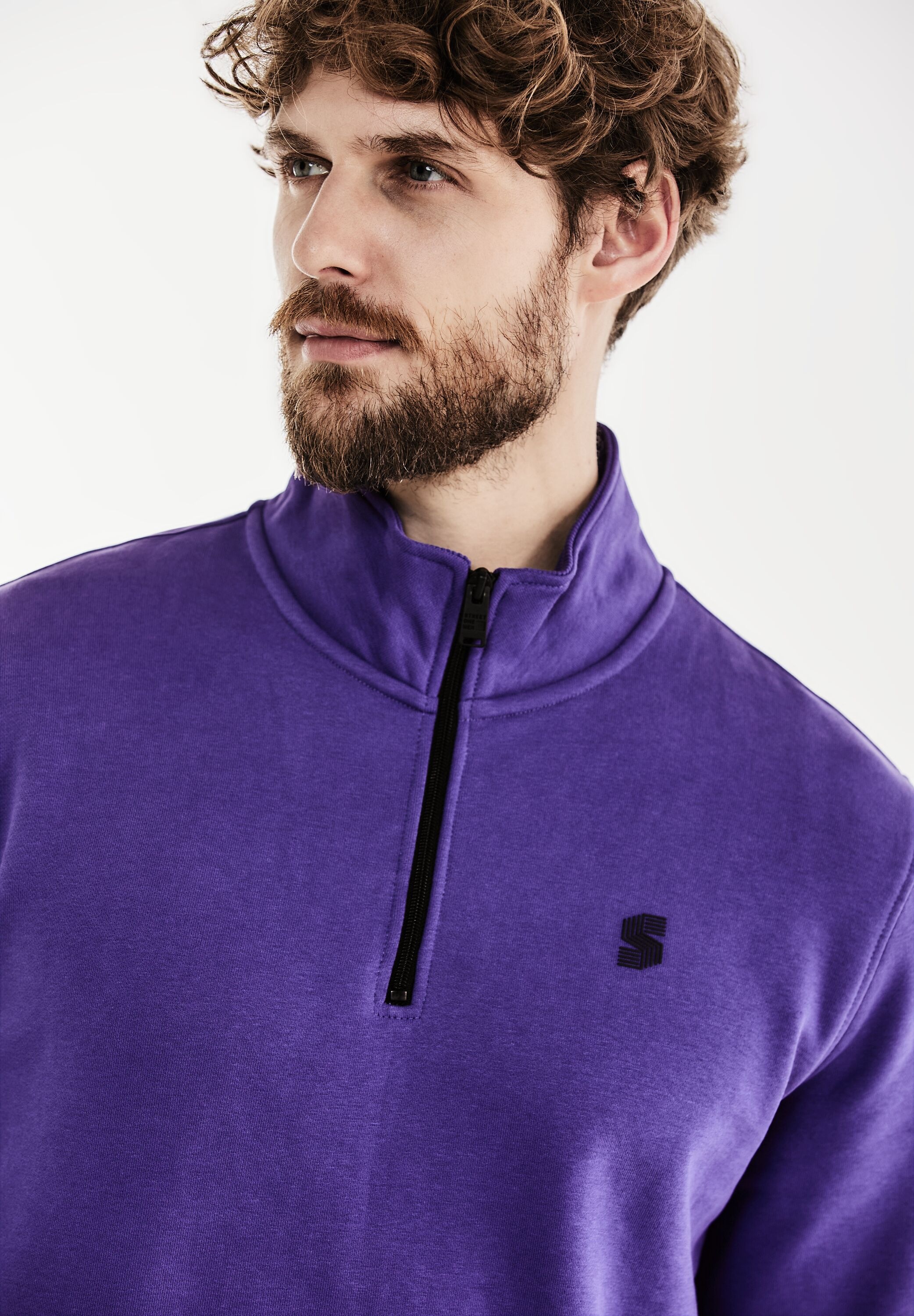 STREET ONE MEN Sweatshirt, mit Stehkragen