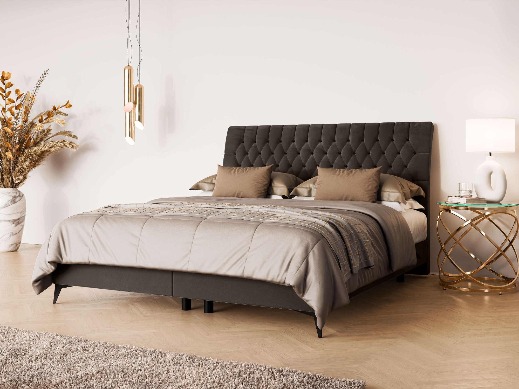 Home affaire "SYDNEE mit Matratze und Topper, in 2 Breiten (160 und 180 cm)" Boxspringbett mit Kopfteil, Bettkasten, Matratze (BFK/TFK) und Topper