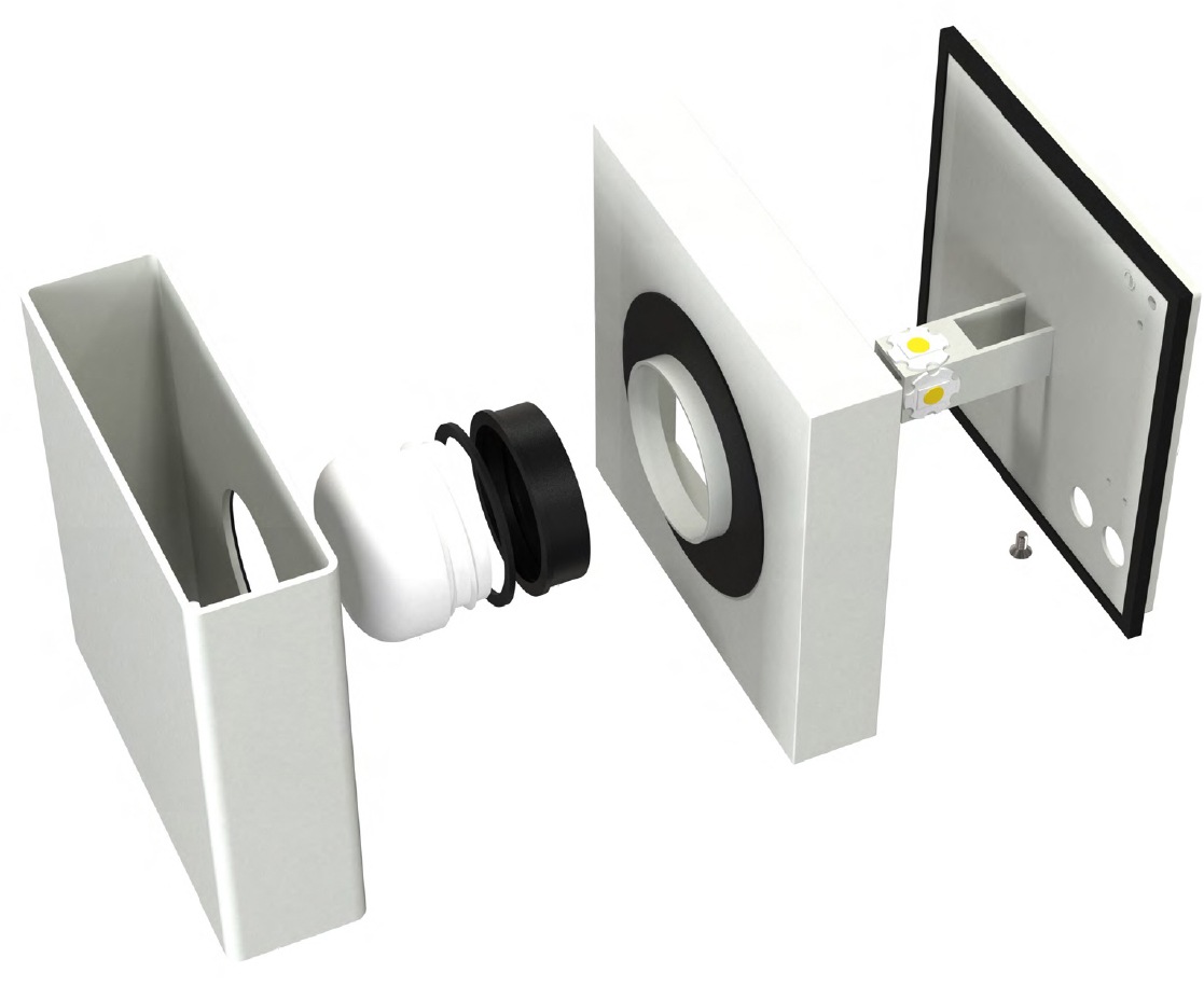 Nordlux LED Außen-Wandleuchte »TURN«, 1 flammig-flammig, Drehbarer Magnet Schirm,inkl. LED Modul, IP54 für Innen, Außen und Bad