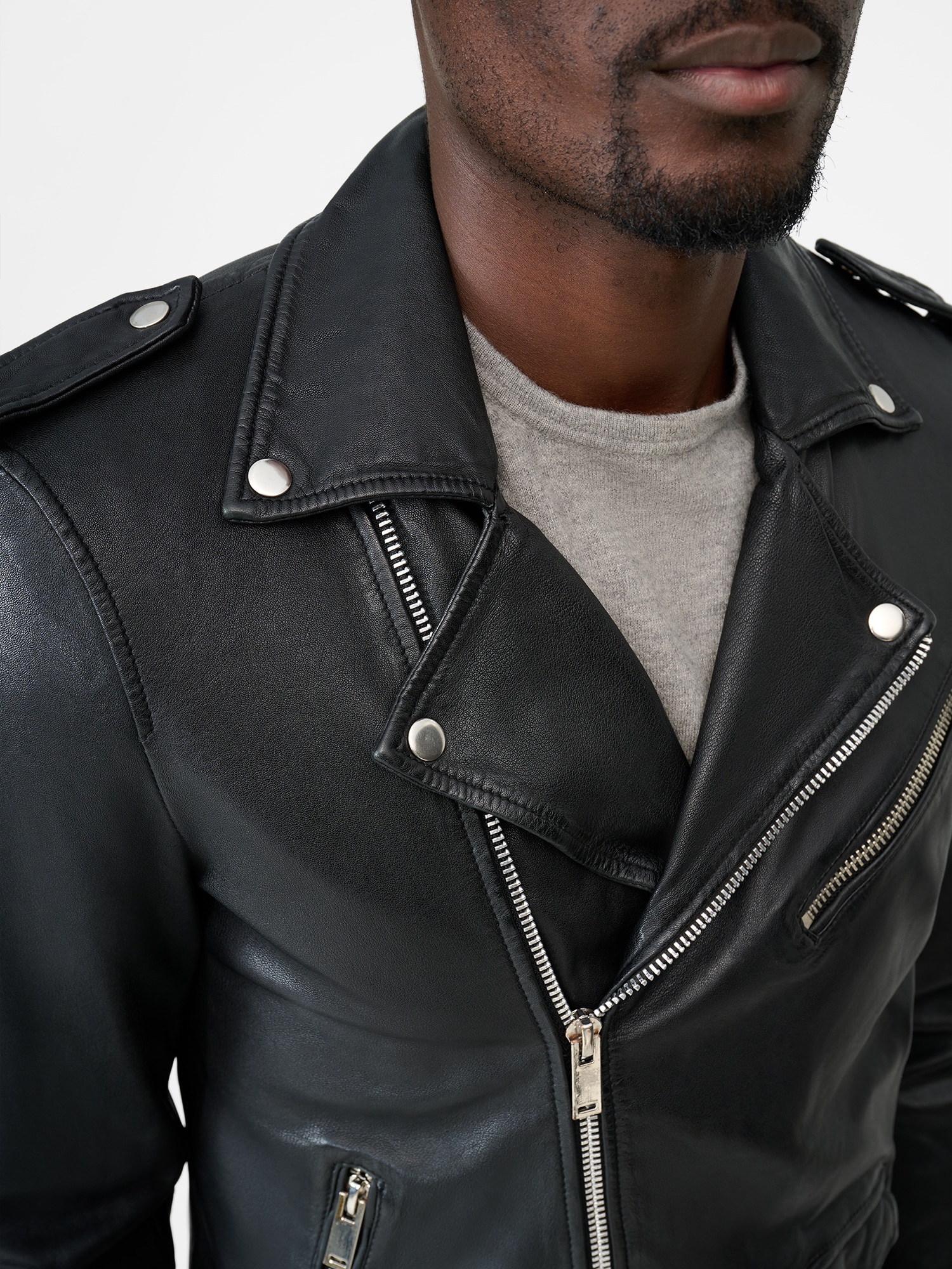 RICANO Bikerjacke »Lederjacke Arturo« ohne Kapuze Handgefertigt aus echtem Leder