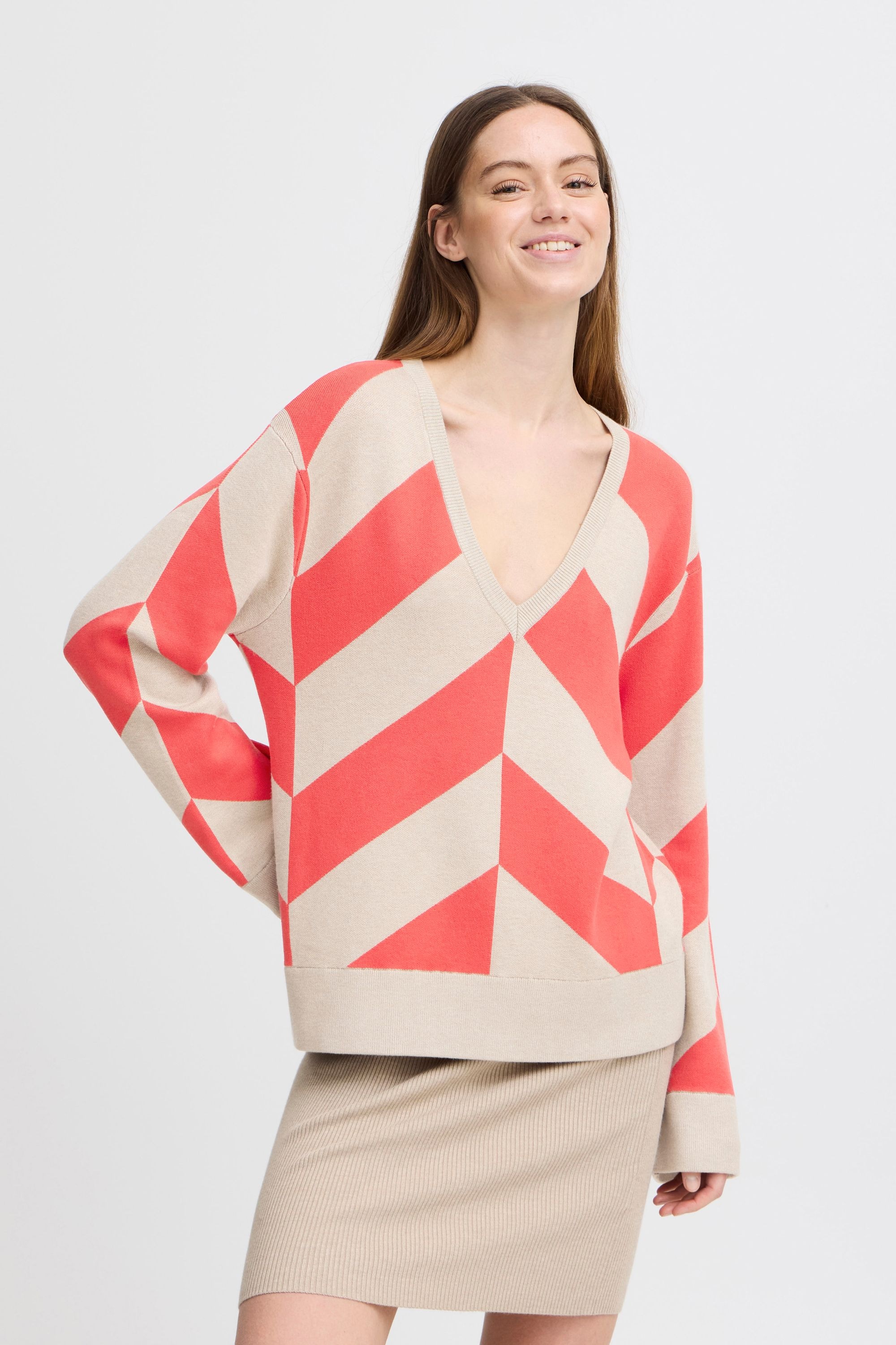 b.young Strickpullover »Strickpullover BYMMMORLA GEOMETRIC JUMPER -«