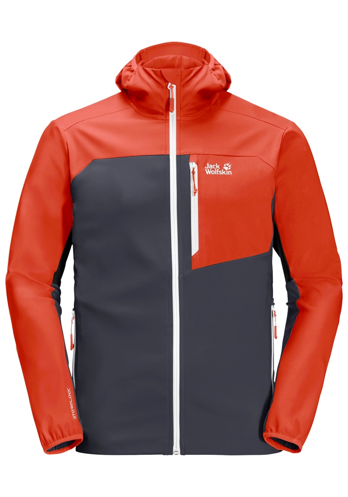 Jack Wolfskin Softshelljacke »EAGLE PEAK II SOFTSHELL M«, mit Kapuze