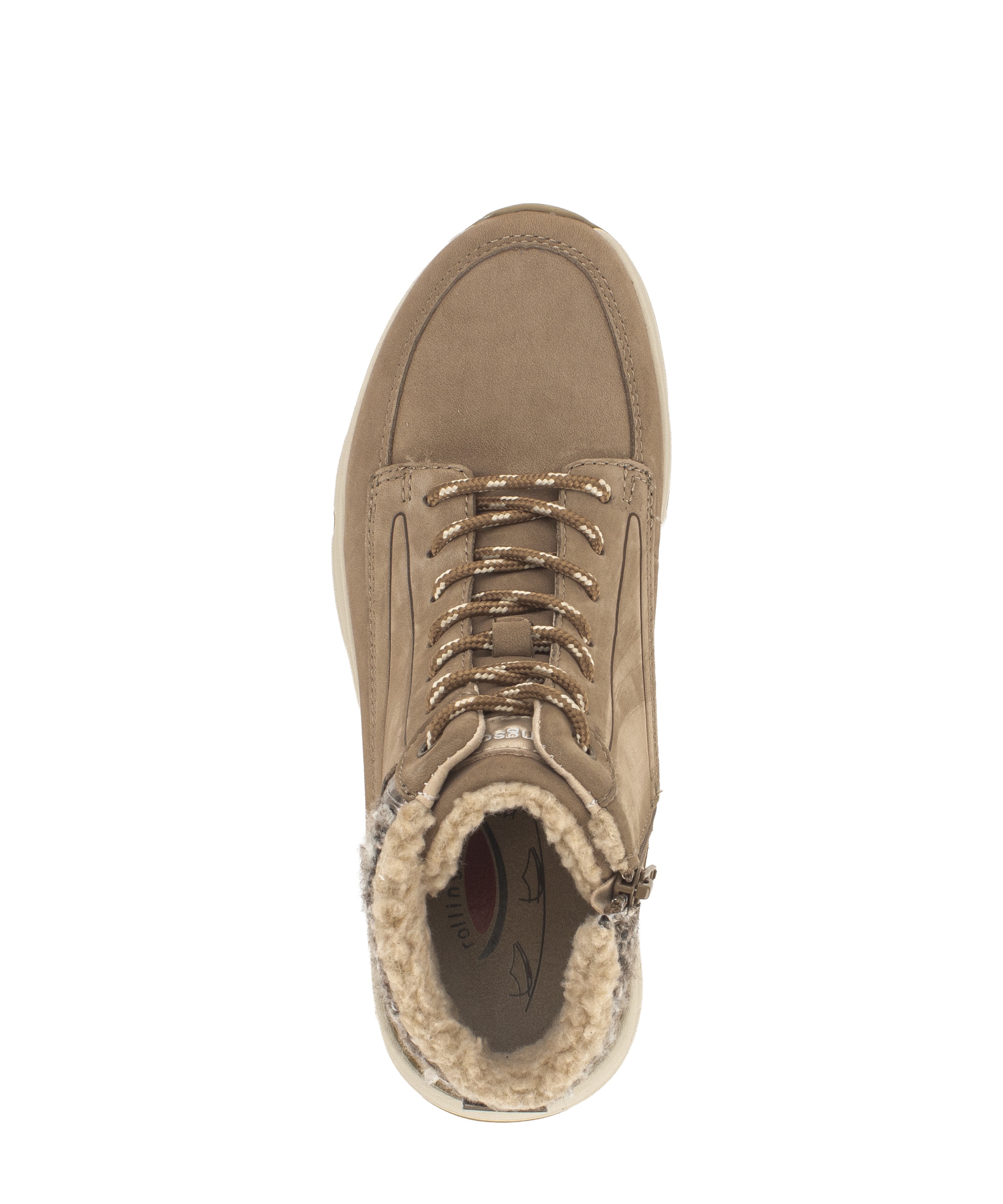 rollingsoft Schnürboots  Keilabsatz, High-Top-Sneaker mit warmem Kragen