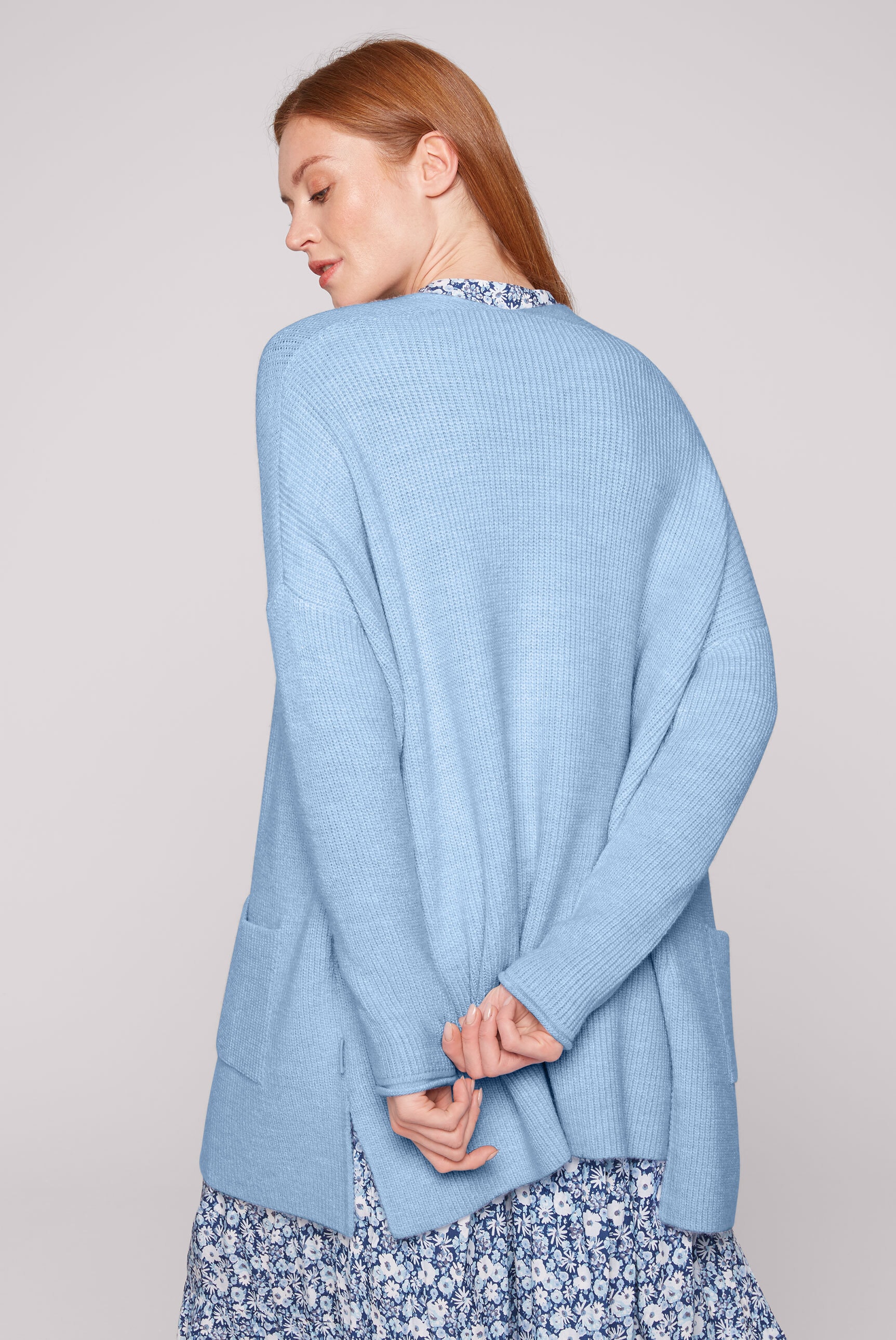 SOCCX BAUR | mit Ärmelsaum am Rollkanten kaufen Longstrickjacke,