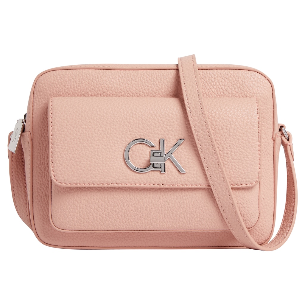 Calvin Klein Mini Bag »RE-LOCK CAMERA BAG W/FLAP PBL« mit goldfarbenen Details